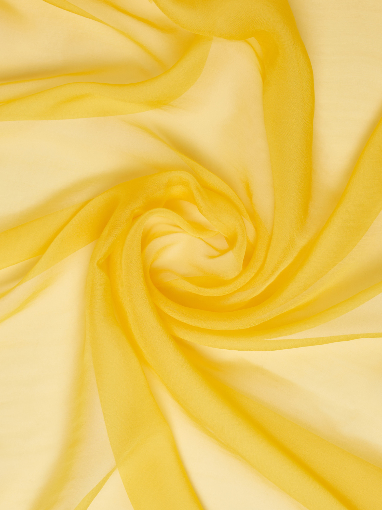 Max Mara Silk Chiffon Stole In Yellow