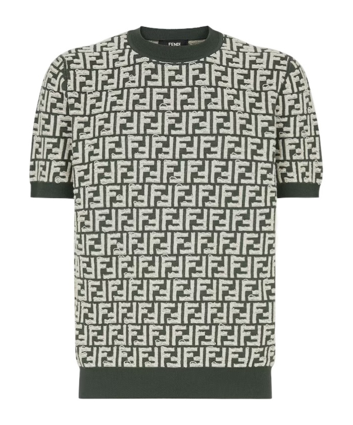 Fendi Ff-motif Knitted Jumper In Black