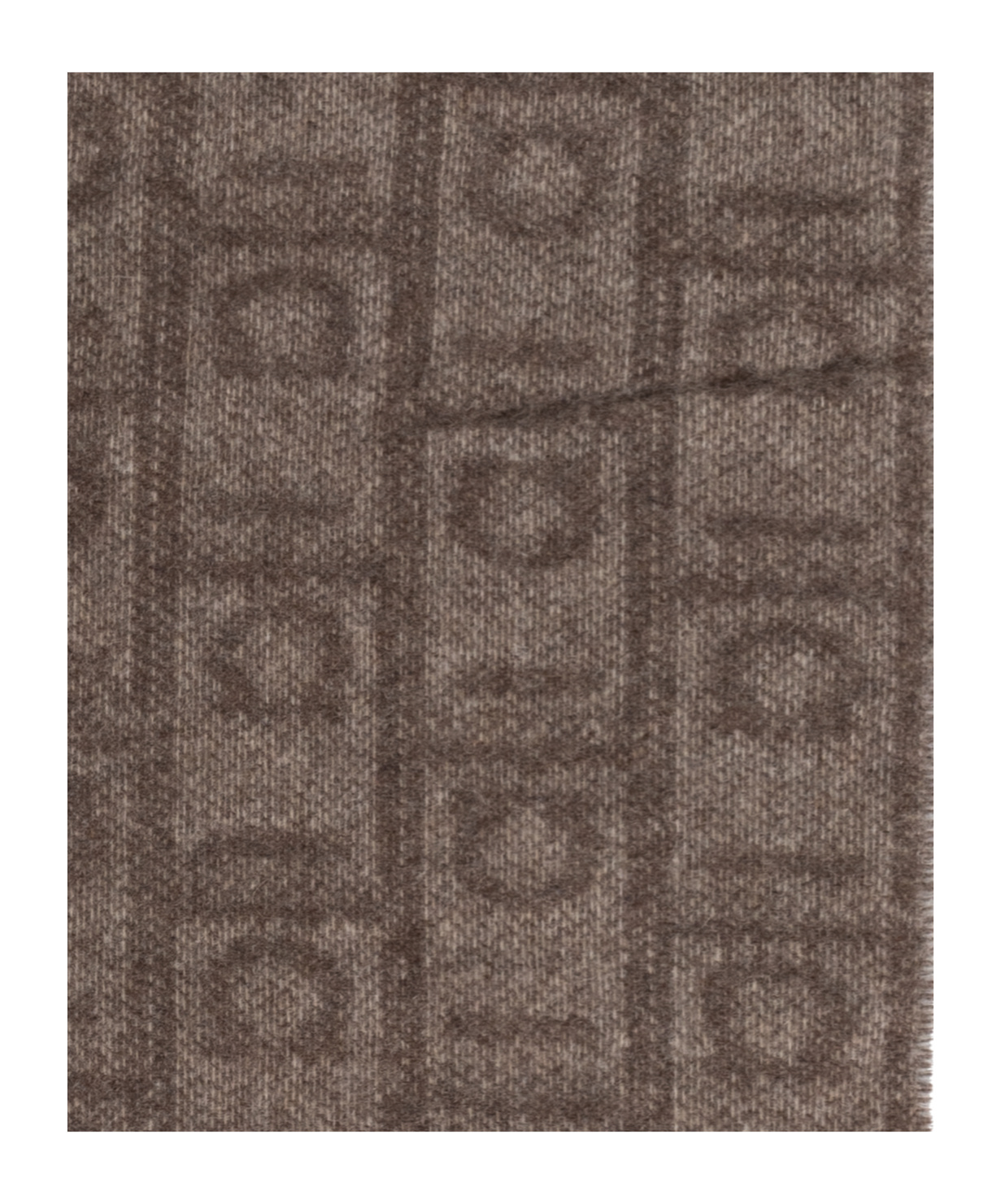 Ferragamo Letter Pattern Scarf In Brown