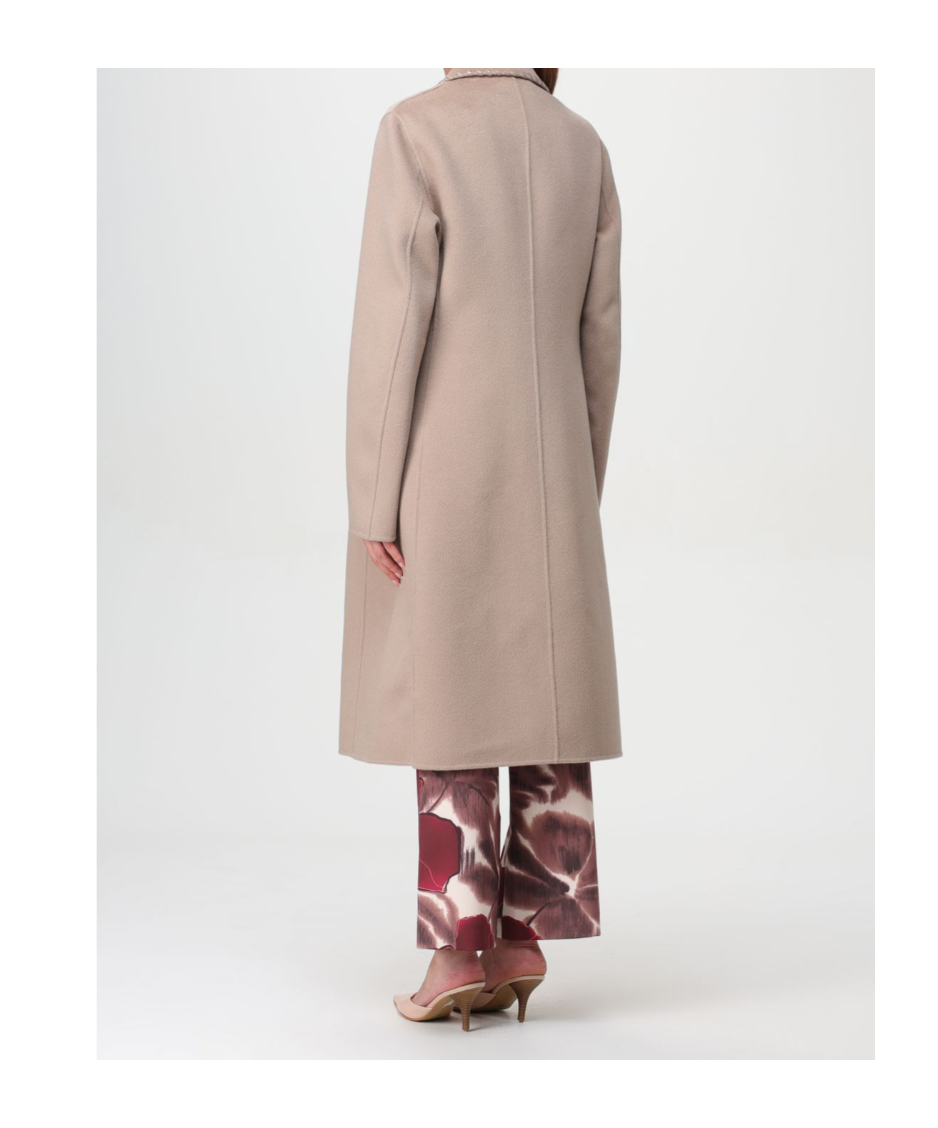 Maliparmi Stitching Coat In Nude