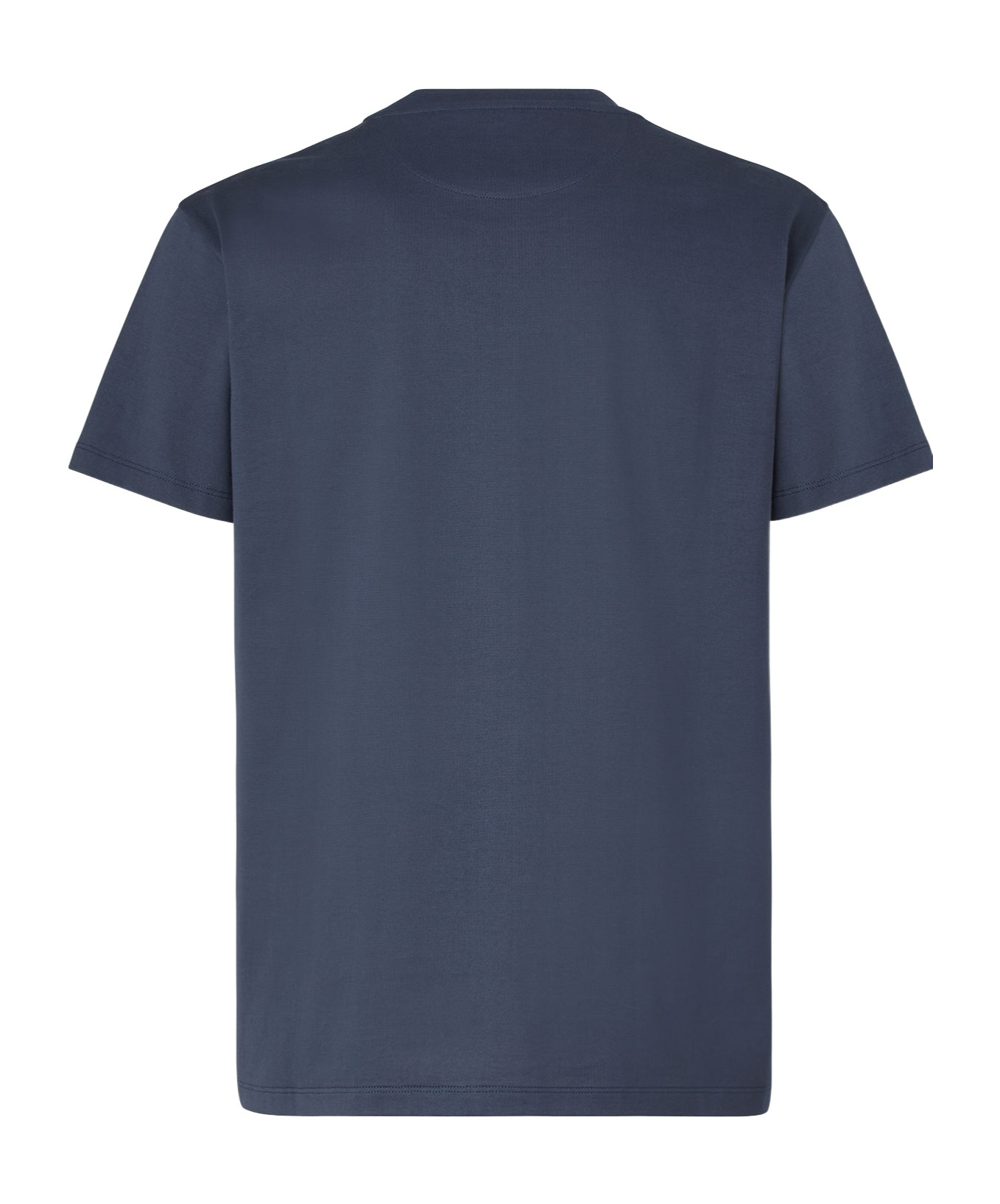 Fendi Crest Embroidered Crewneck T-shirt In Blue