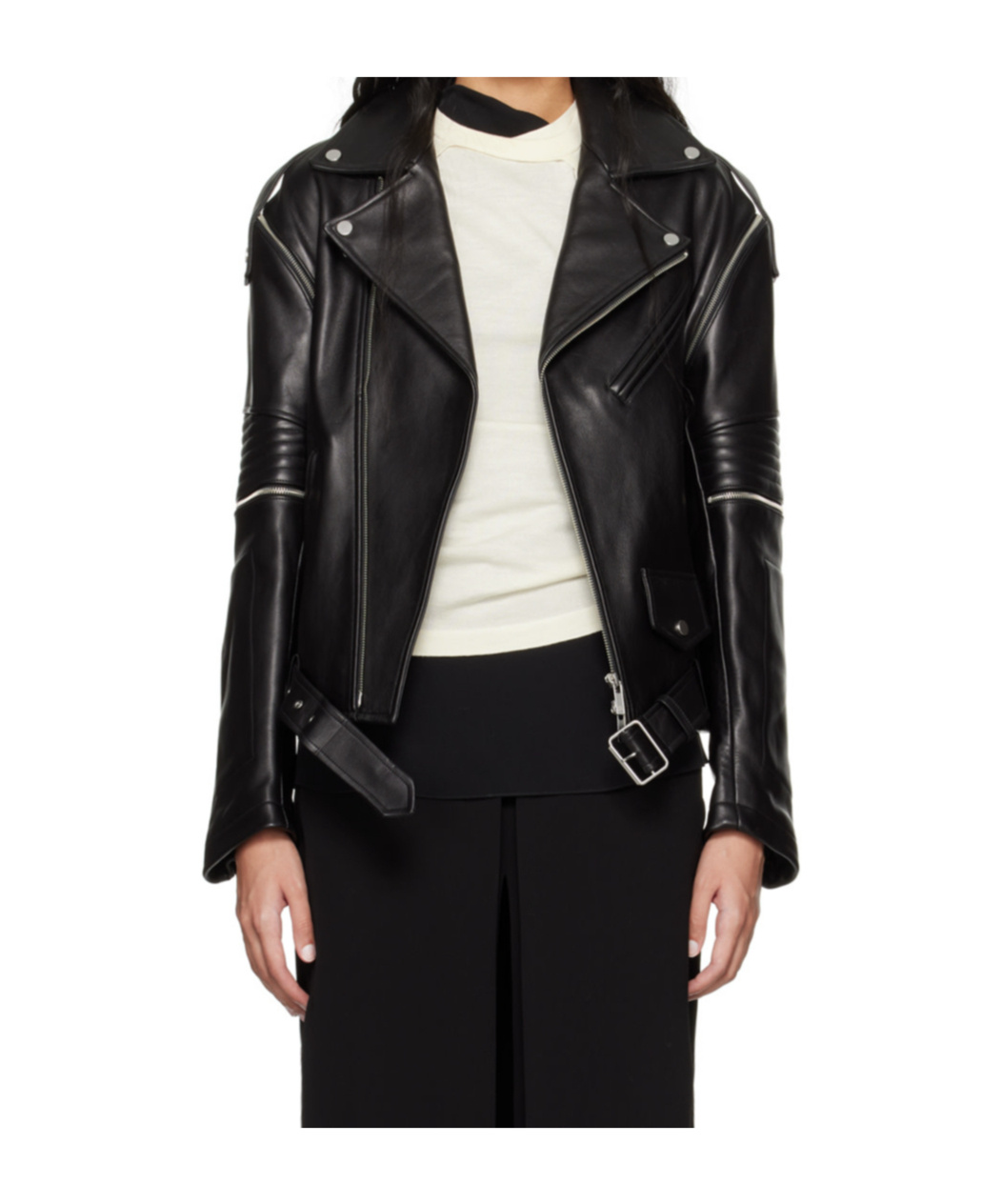 Helmut Lang Long Sleeve Leather Jacket