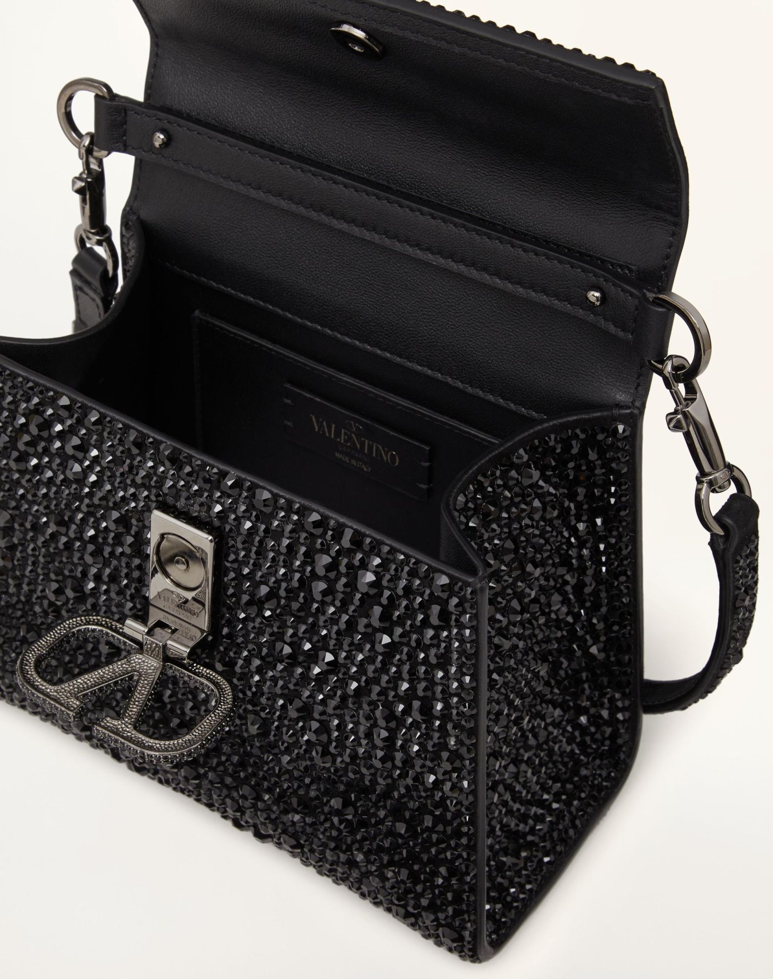 Valentino Vsling Tote Bag In Black