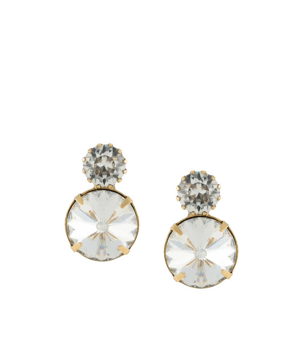 Jennifer Behr Myrla Crystal Earrings In White