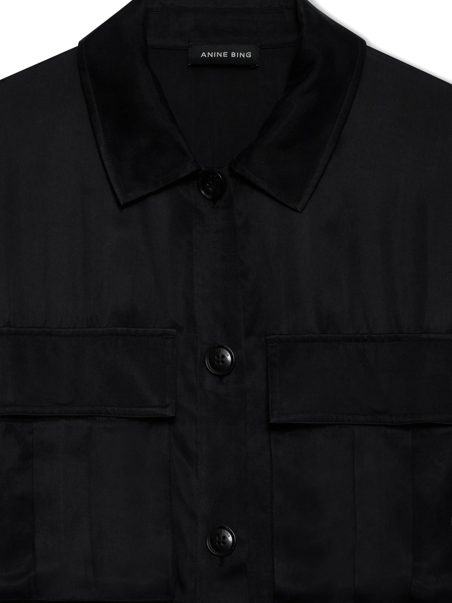 Anine Bing Geri Belted Cargo-pocket Dress In Black