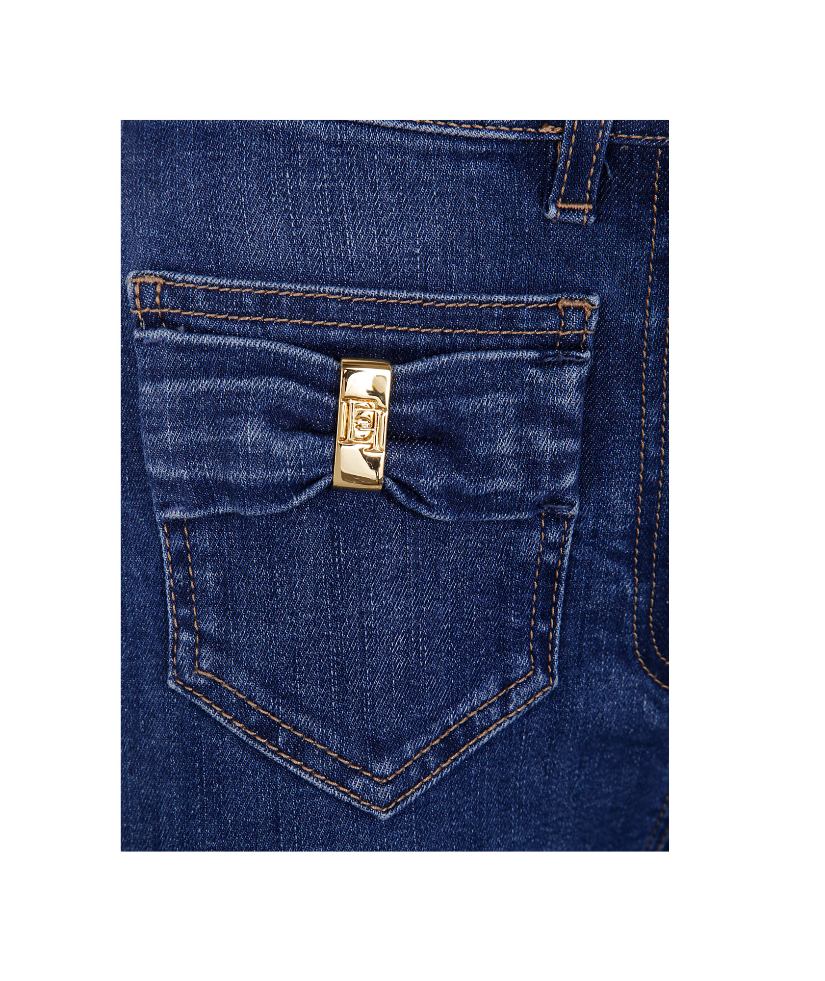 ELISABETTA FRANCHI BOW-DETAILING FLARED JEANS