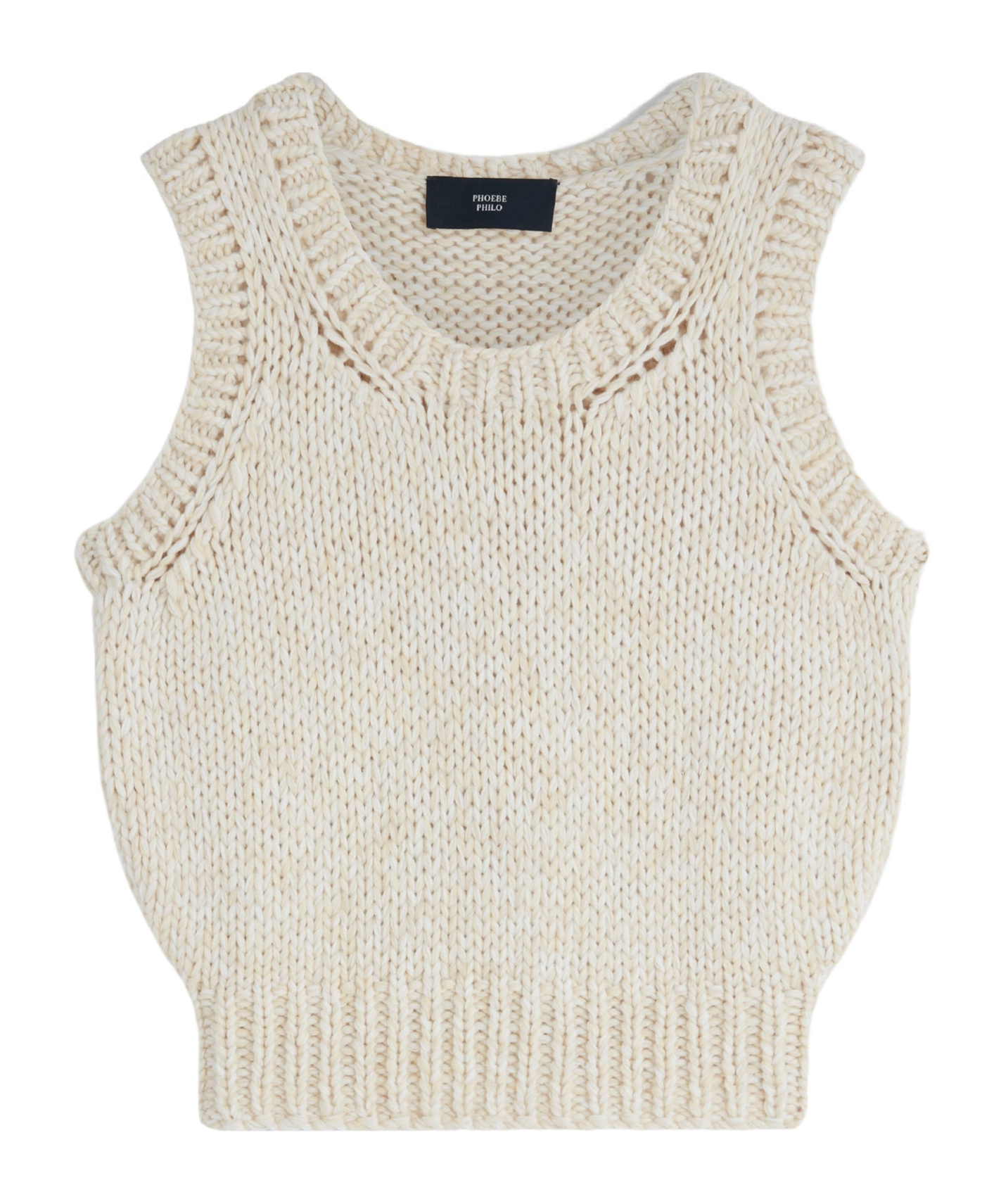 Phoebe Philo Hand-knitted Vest In Neutral