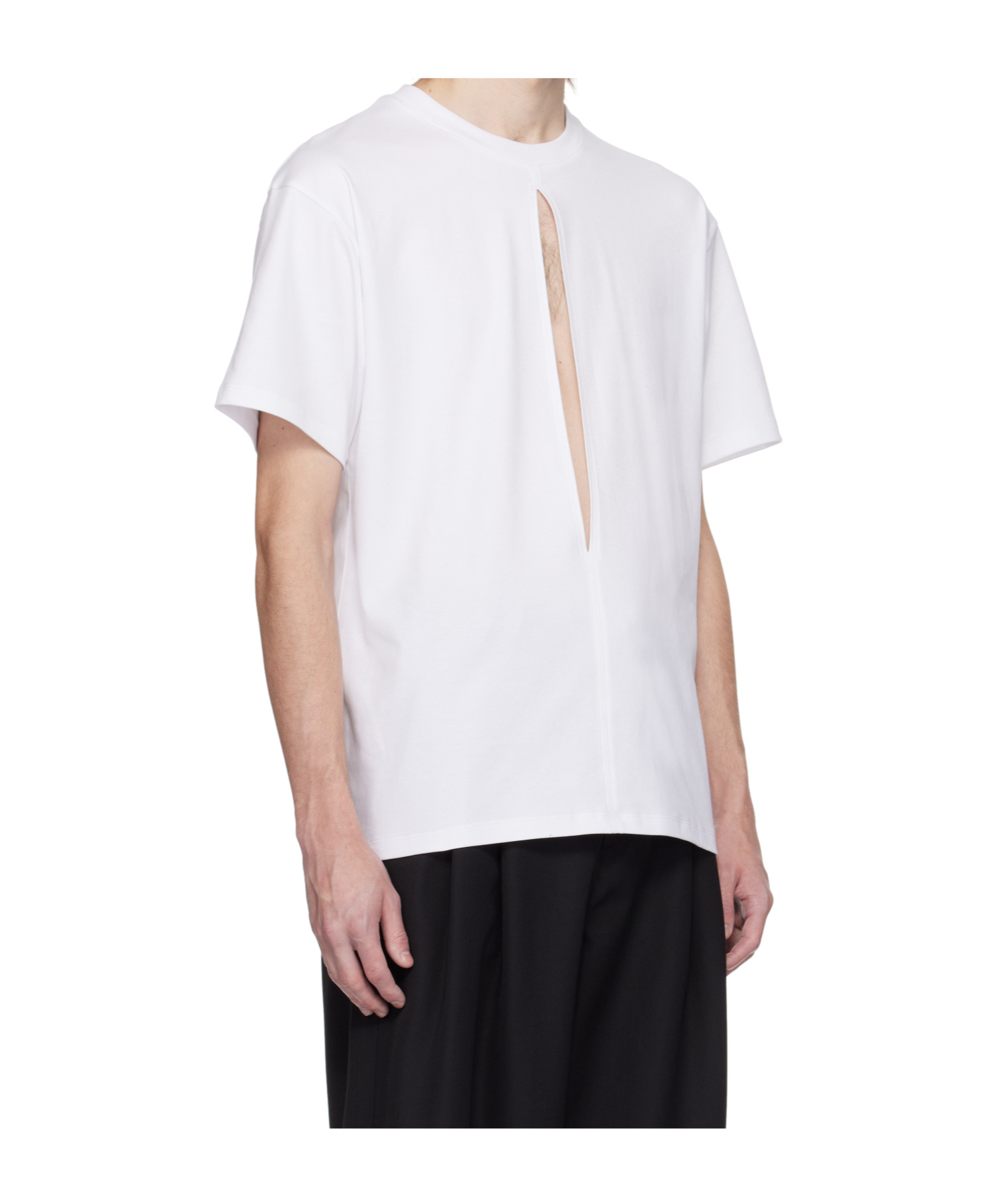 Louis Gabriel Nouchi Cutout Design T-shirt In White