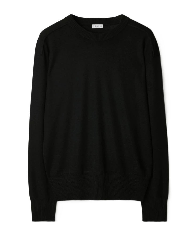 Burberry Ekd Motif Cashmere Sweater In Black