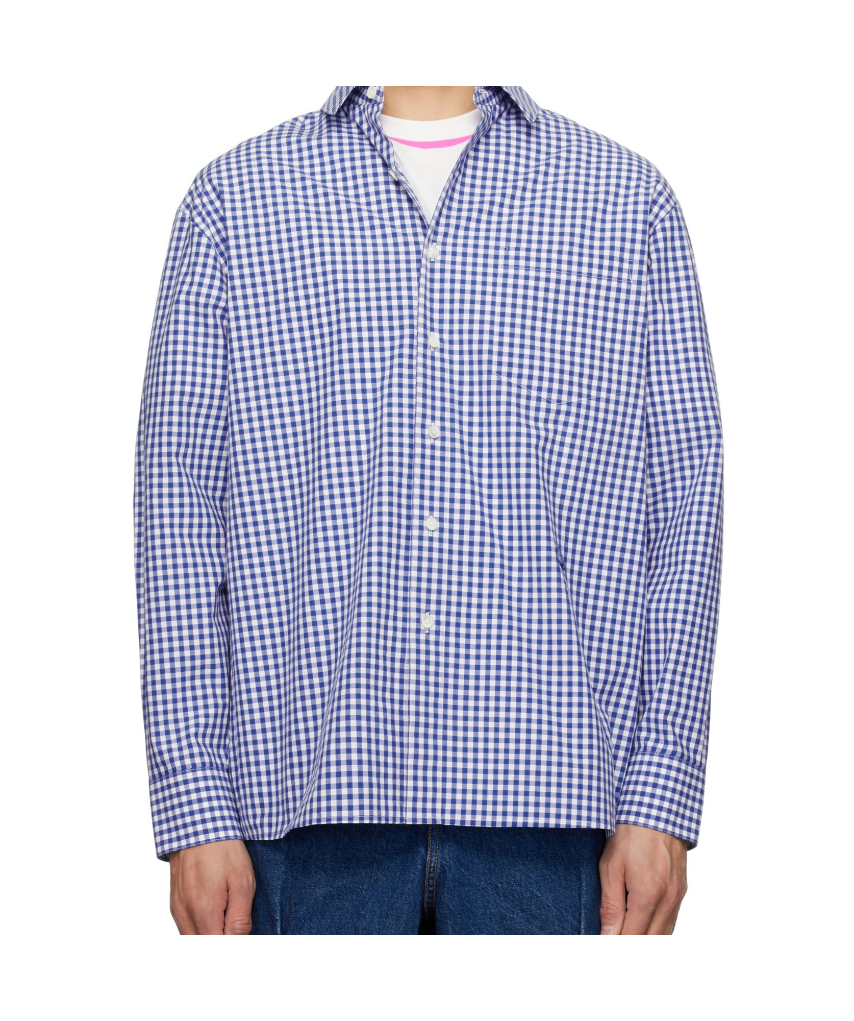 Ader Error Long Sleeve Shirt In Blue
