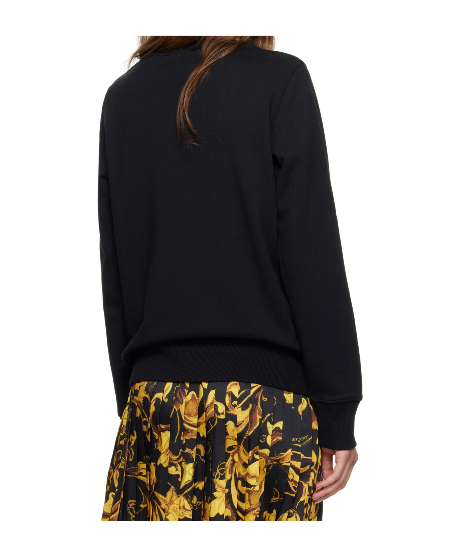 Versace Jeans Long Sleeve Sweatshirt In Black