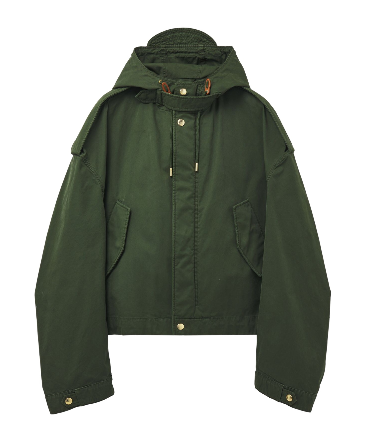 Alexander Mcqueen Cotton Hooded Jacket In Black