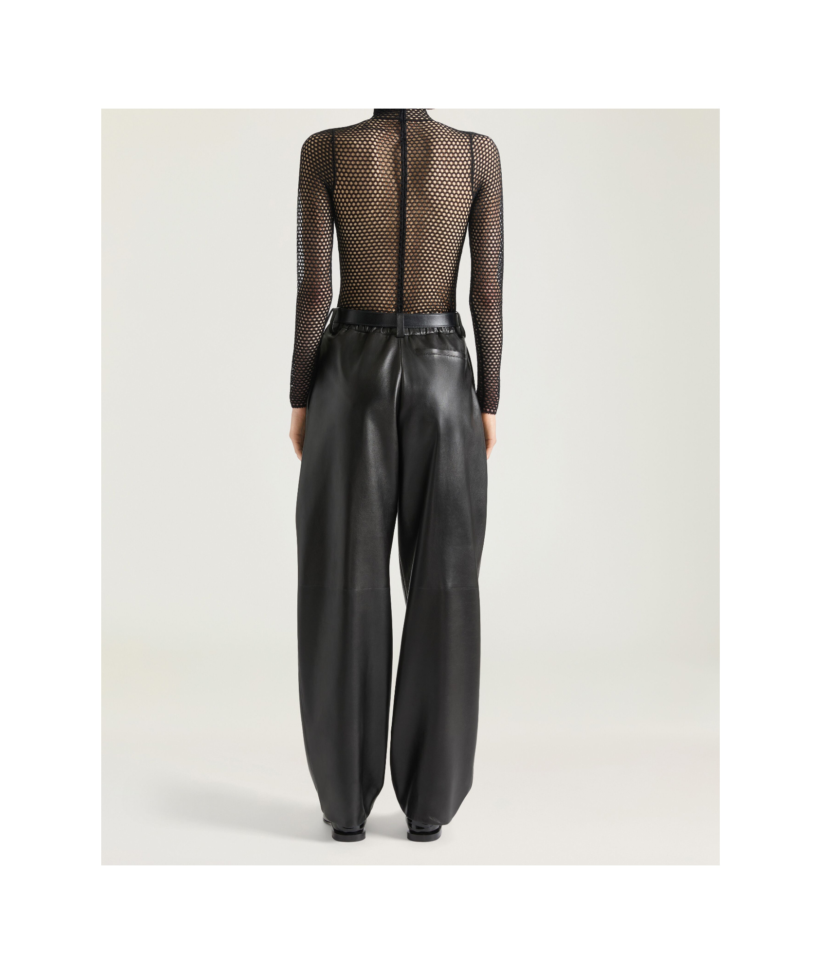 Givenchy Mesh Bodysuit With Embroidered Logo In Black