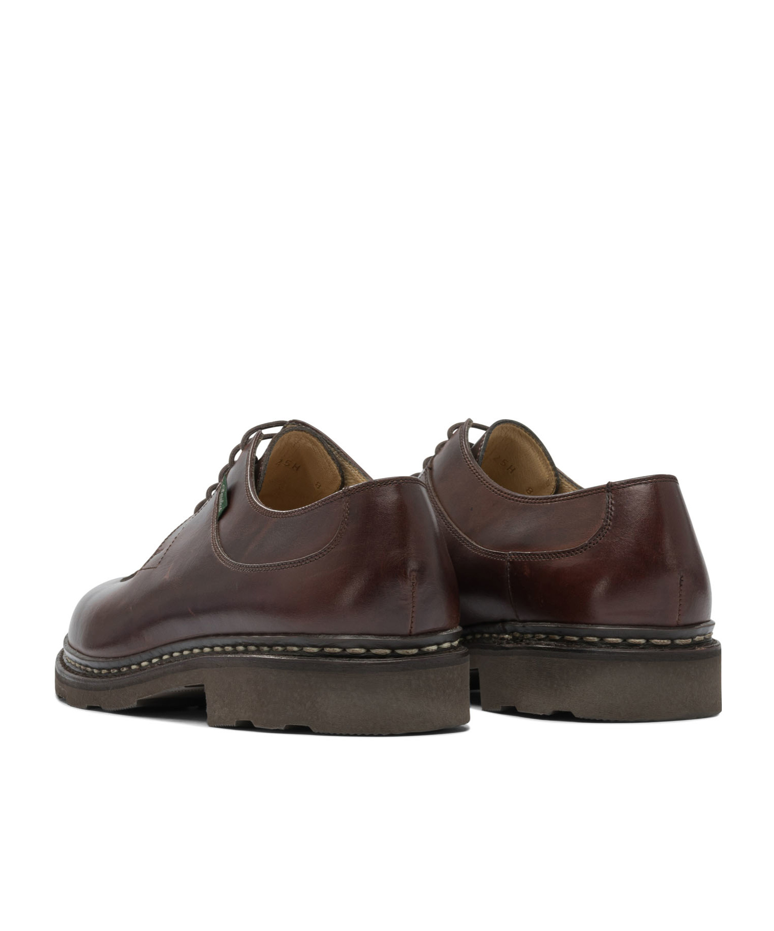 Paraboot Avignon Leather Round Toe Lace-up Shoes In Black
