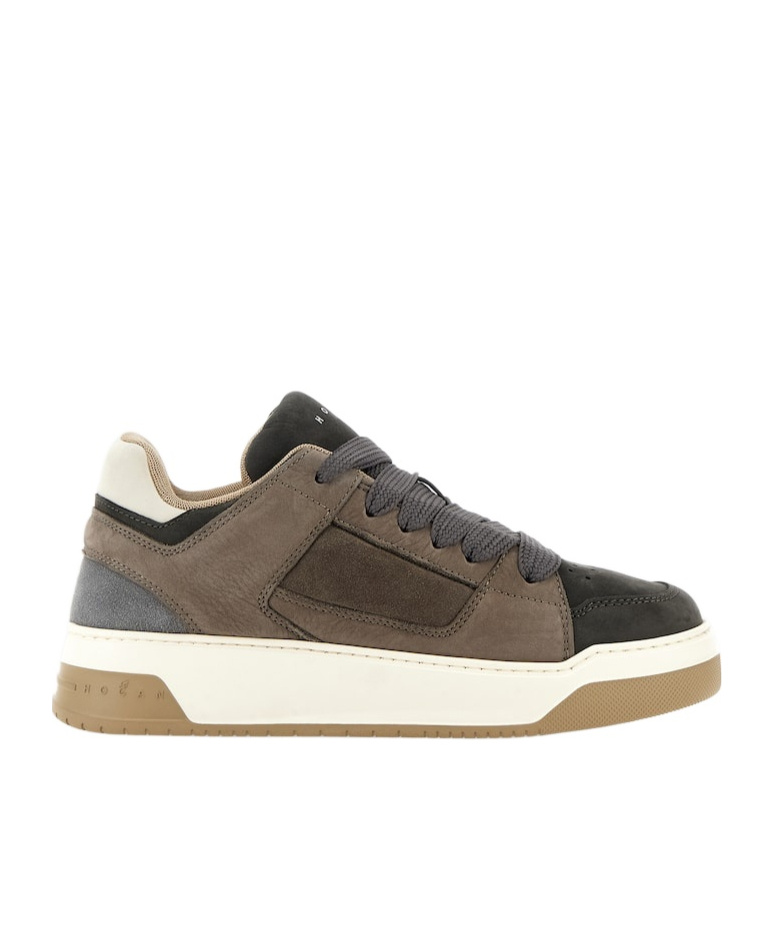 Hogan Chamallow Suede Panels Sneakers In Multicolor
