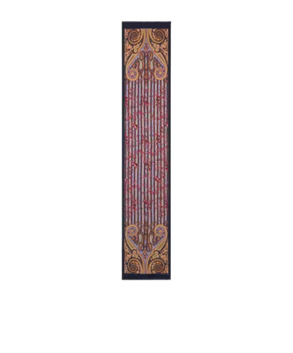 Etro Silk Scarf With Bird Print In Burgundy