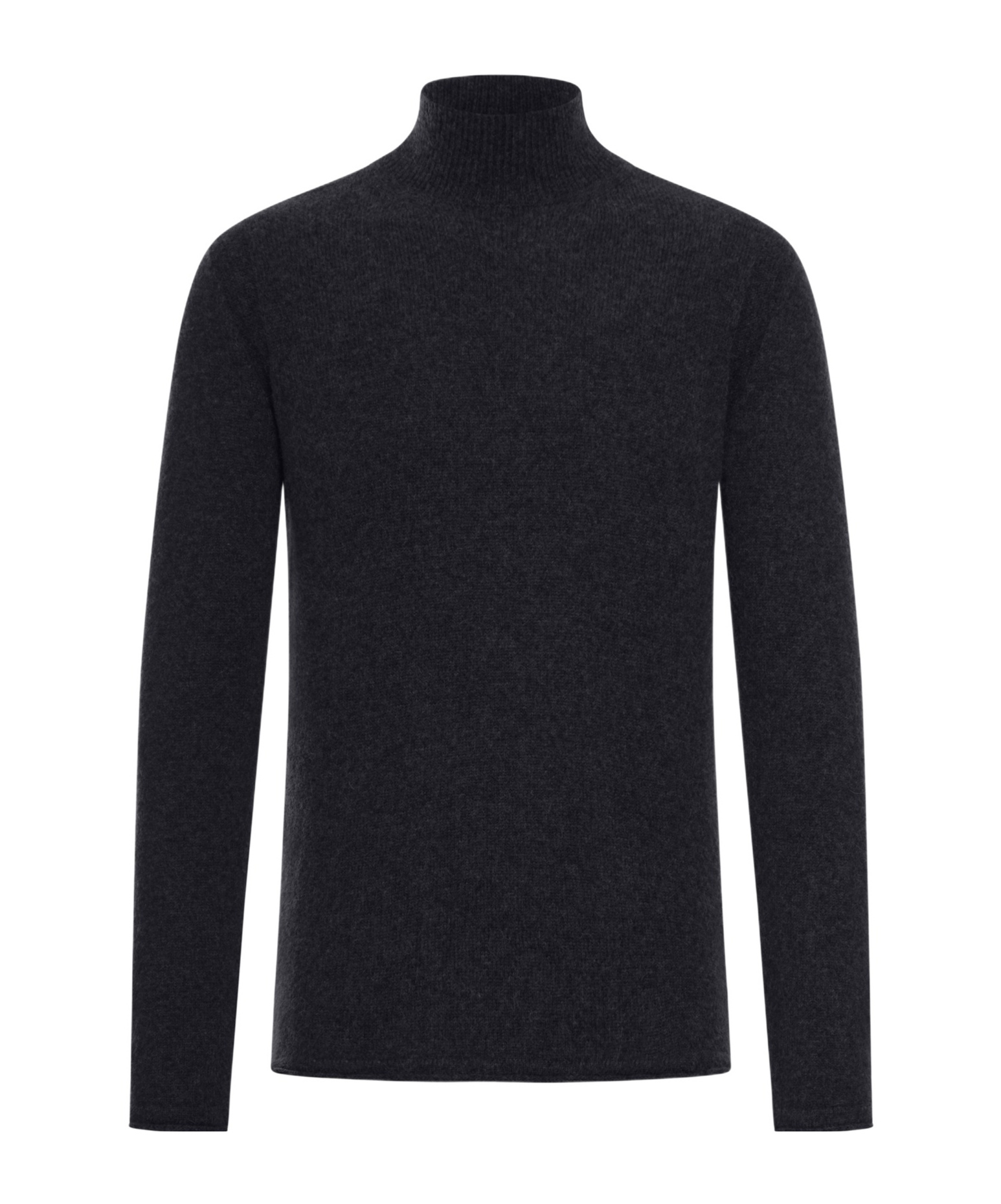 Roberto Collina Ribbed Cuffs Wool Turtleneck Sweater In Black