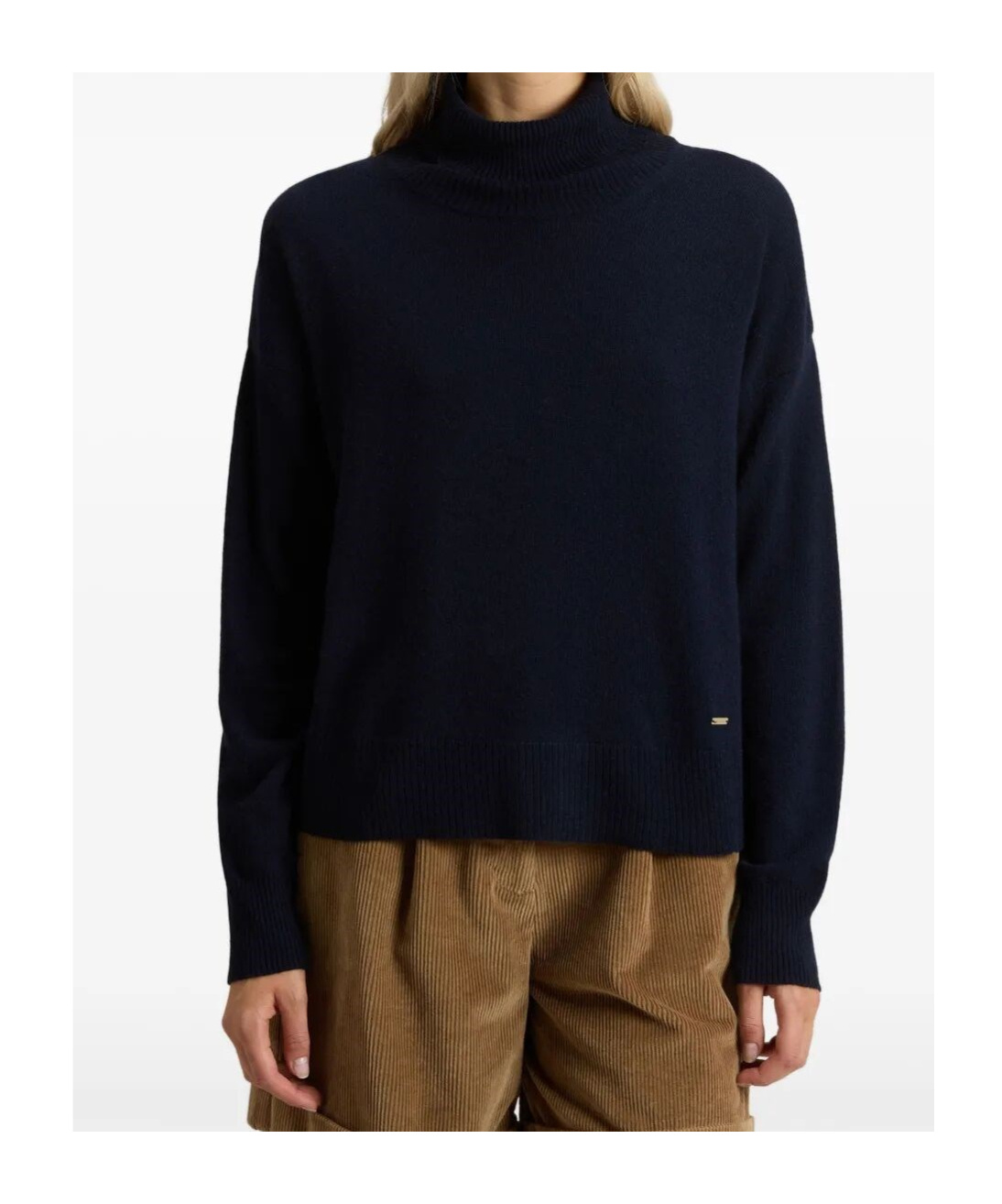 Woolrich Comfort Wool Cash Turtleneck In Blue