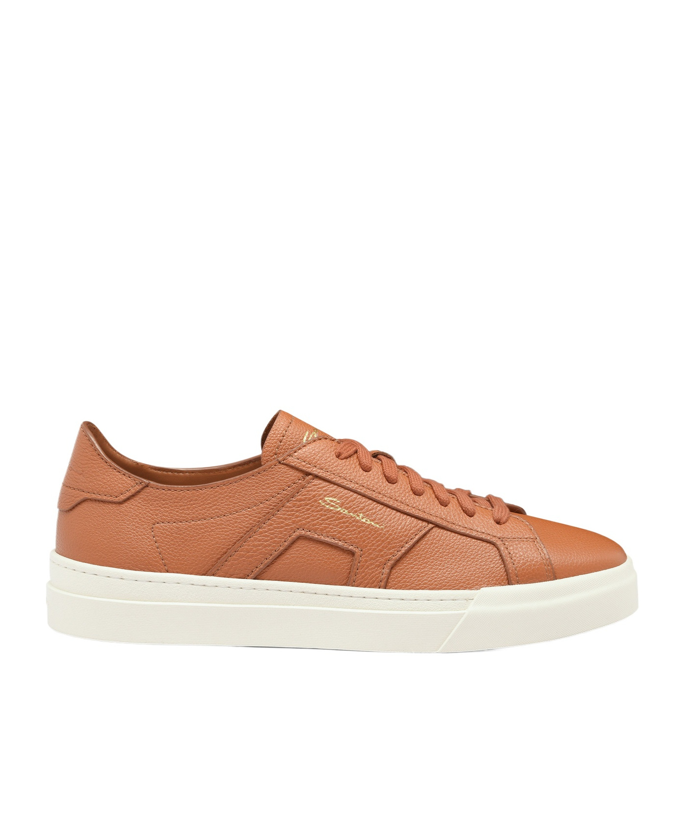Santoni Men's Double Buckle Lace Up Sneakers In White