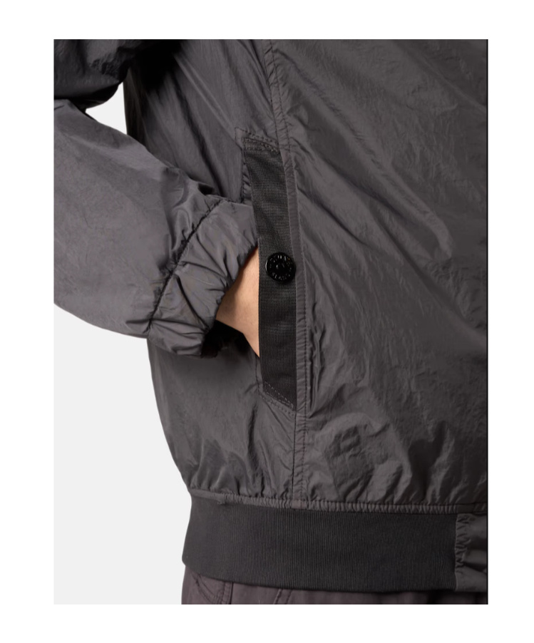 Stone Island Long-sleeved Casual Jacket In Gray
