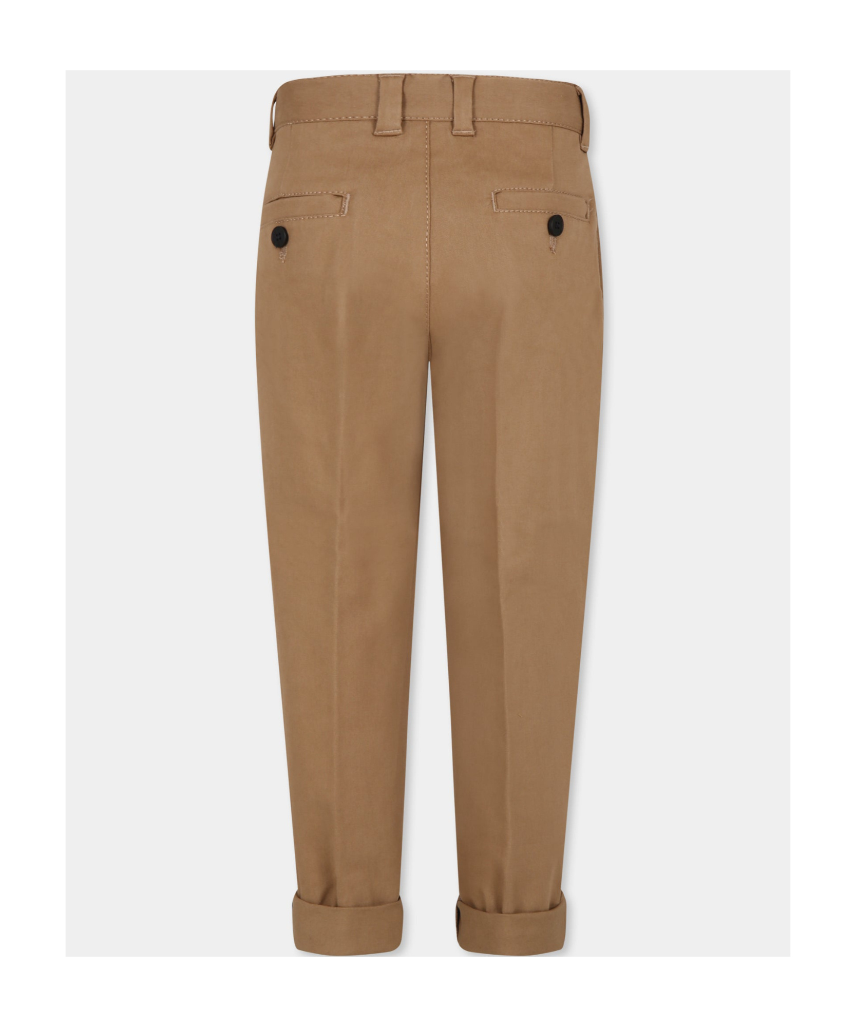 Hugo Boss Belt-loop Casual Pants In Brown