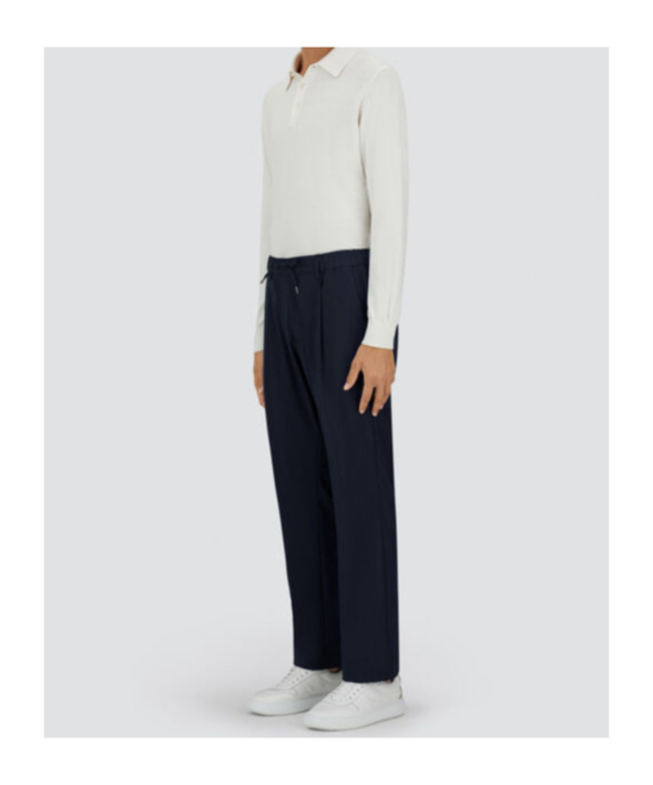 Herno Resort Trousers In Light Nylon Stretch In Blue