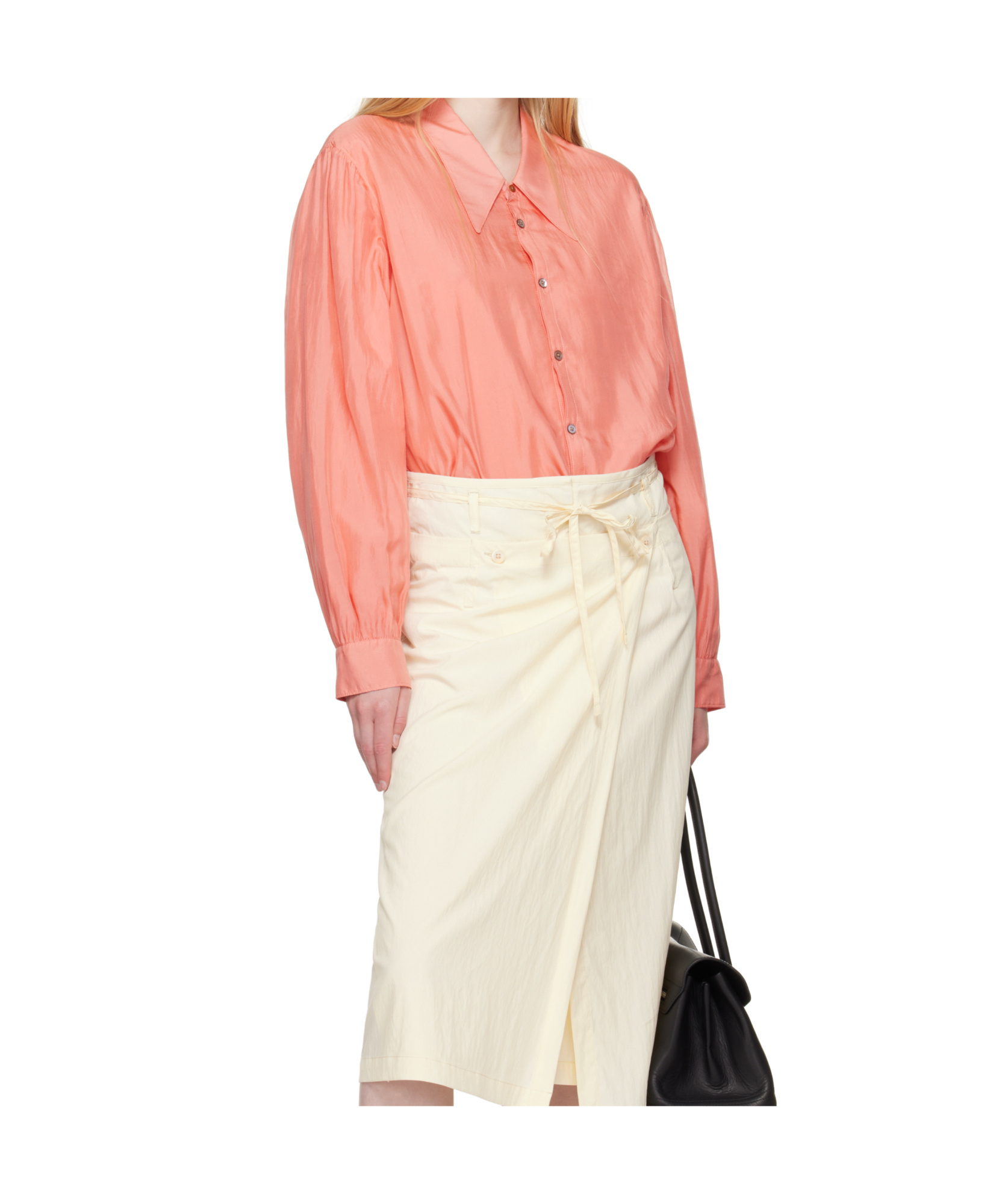 Lemaire Pink Light Pointed Collar Shirt