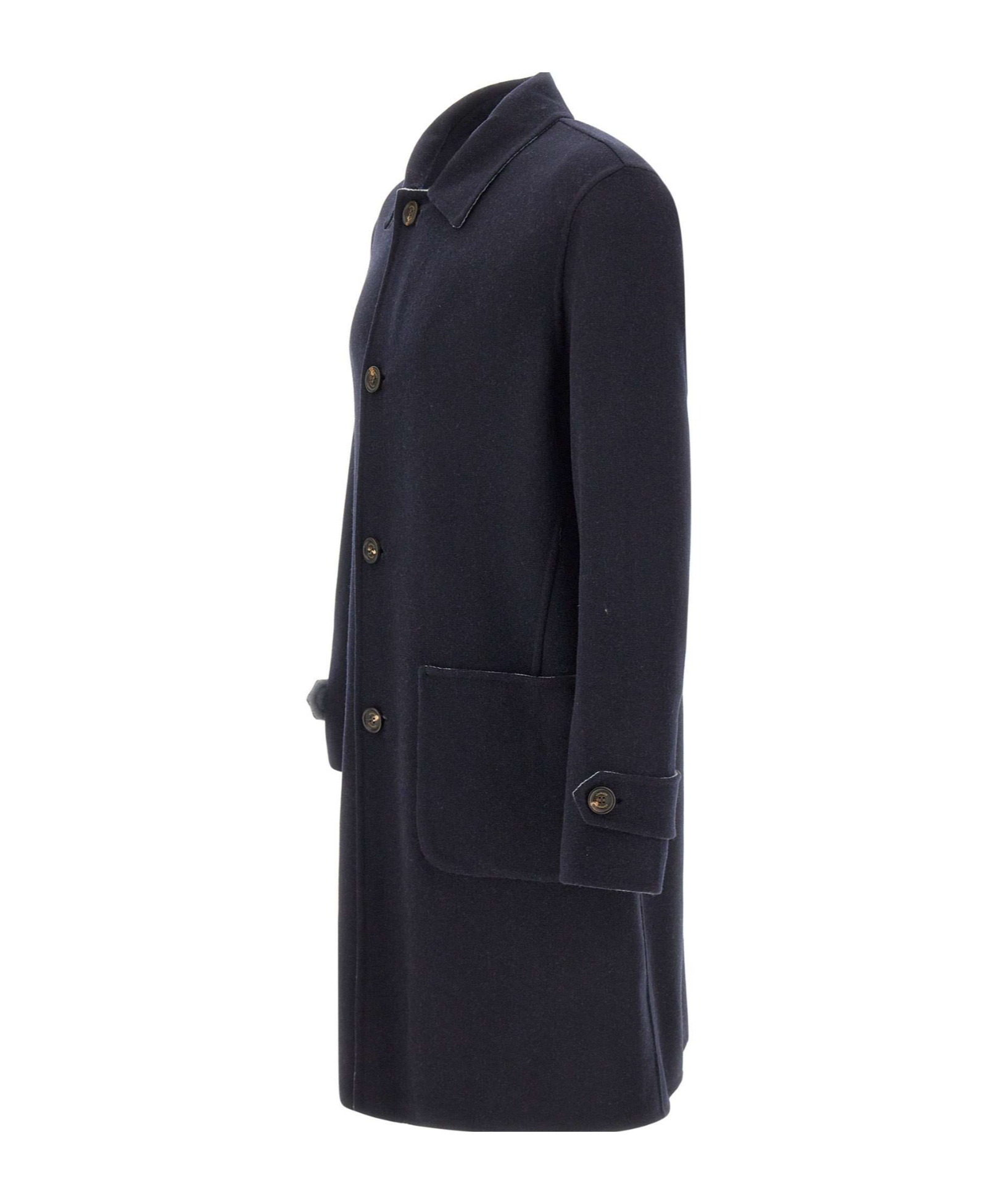 Eleventy Reversible Coat With Back Vent Detail In Blue
