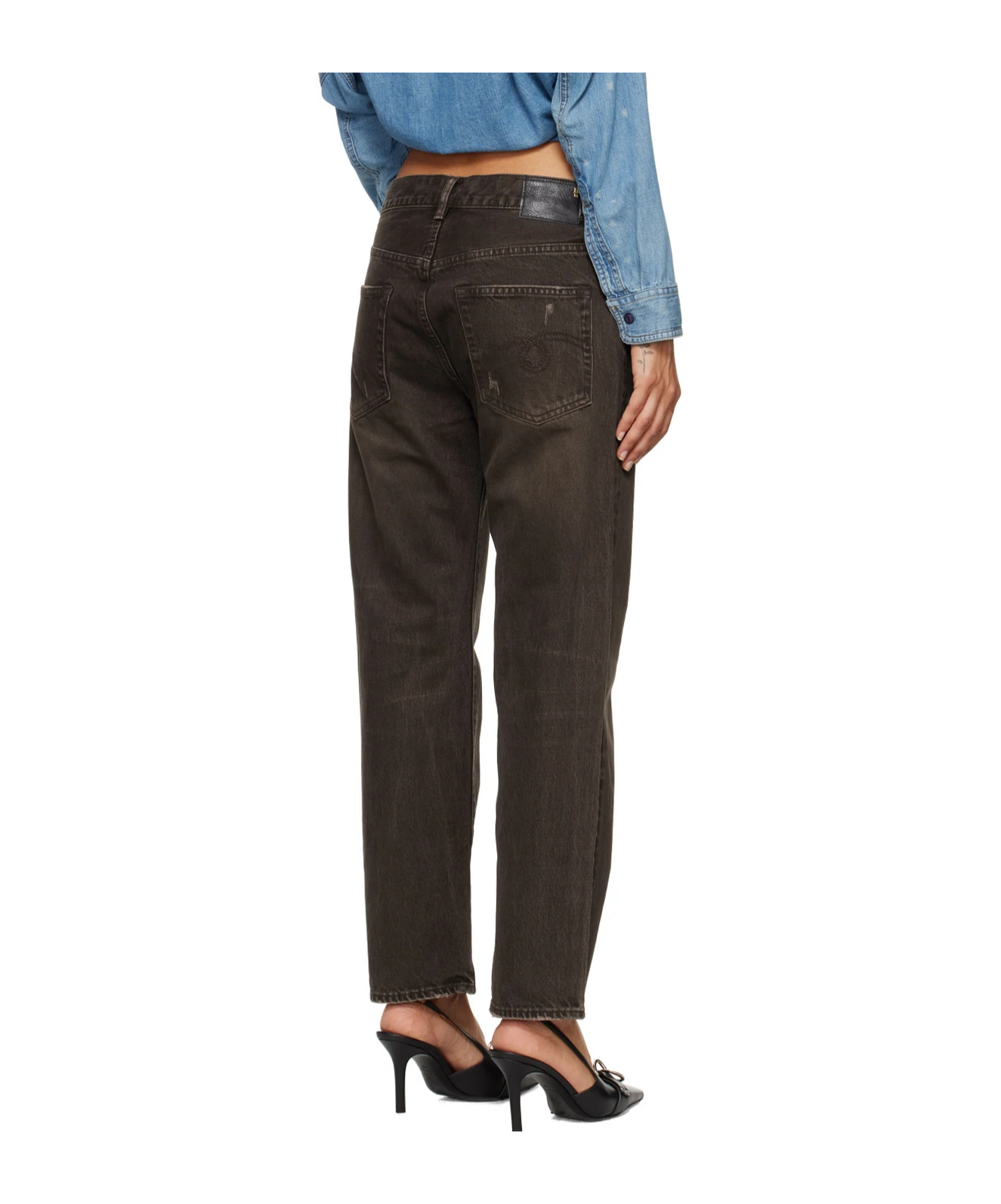 R13 Boyfriend Jeans Pants In Black