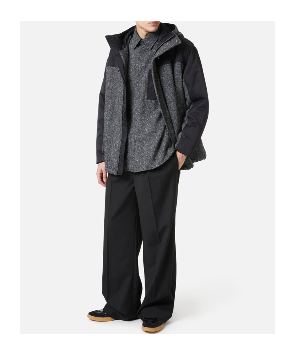 Iceberg Panelled Hooded Jacket In Black