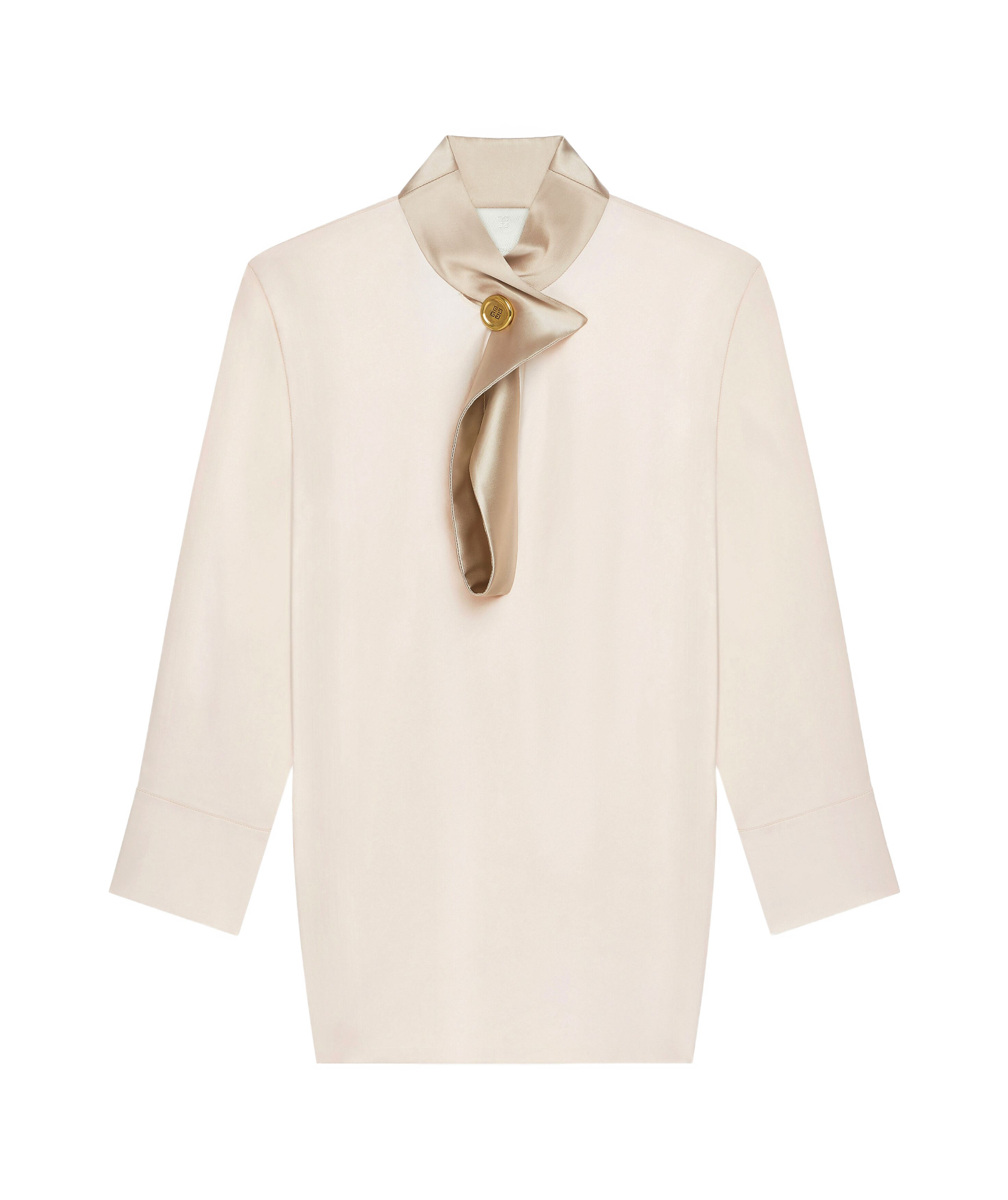 Givenchy Blouse In Satin With Buttoned Collar In Ivory