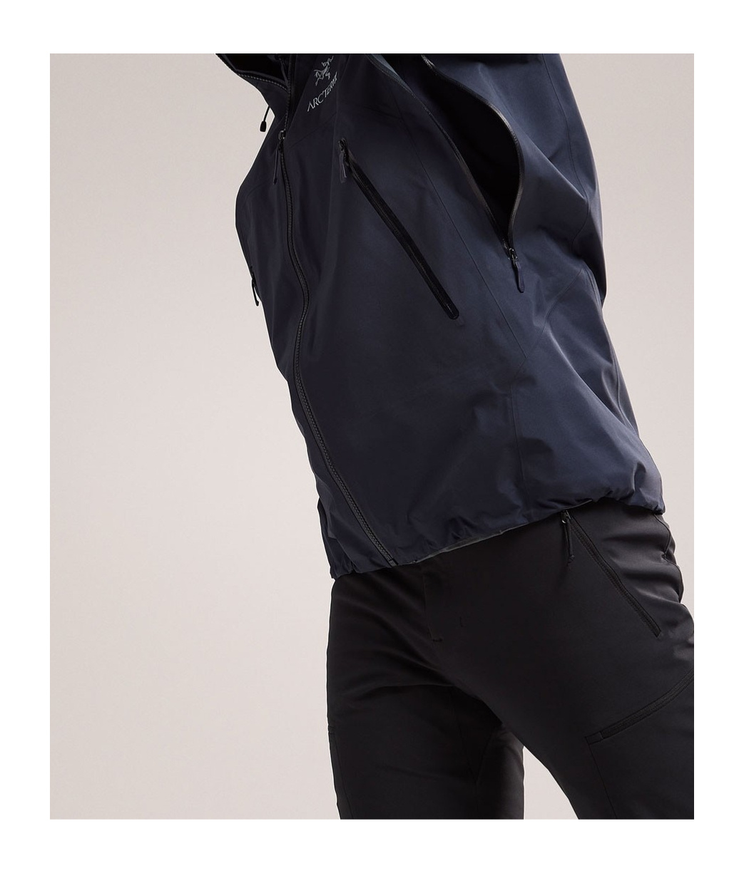 Arc'teryx Beta Ar Zippered Casual Jacket In Black