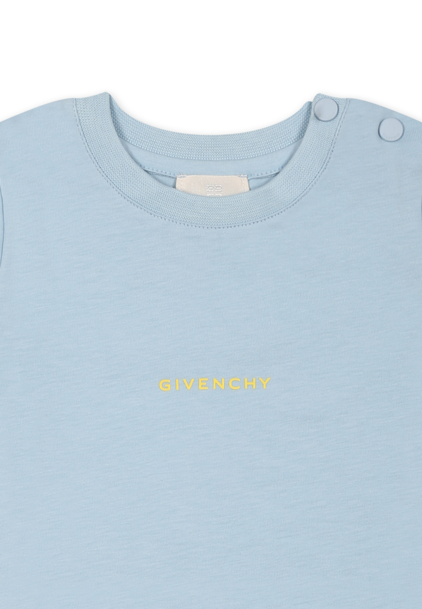 Givenchy Light Blue T-shirt For Baby Boy With Logo In Blue