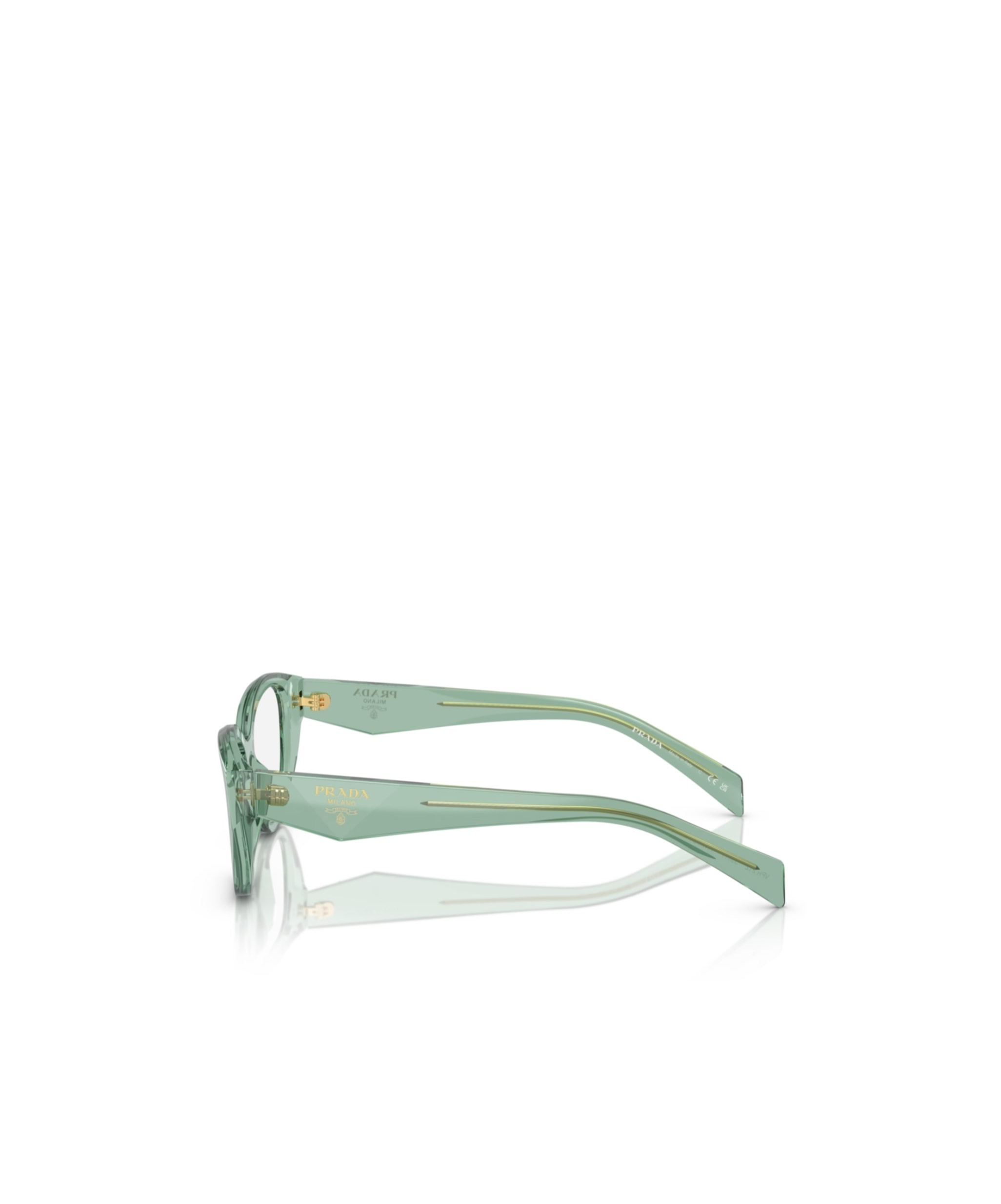 Prada Logo Flat Mirror In Green