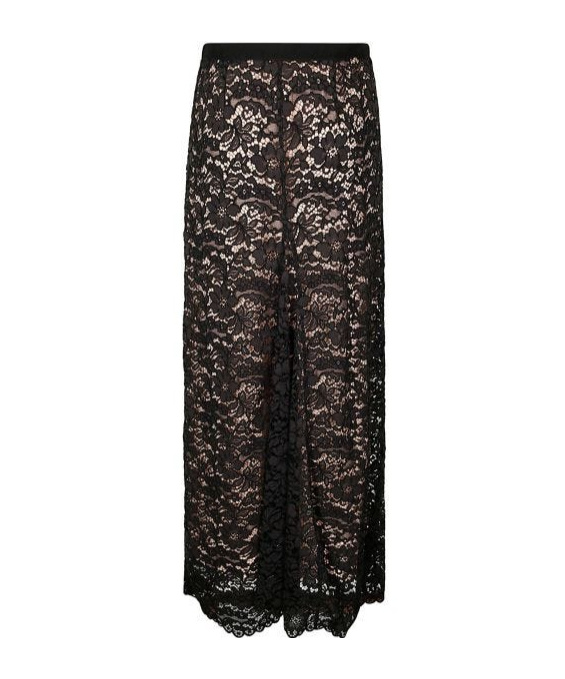 P.a.r.o.s.h Floral-lace Maxi Skirt In Black