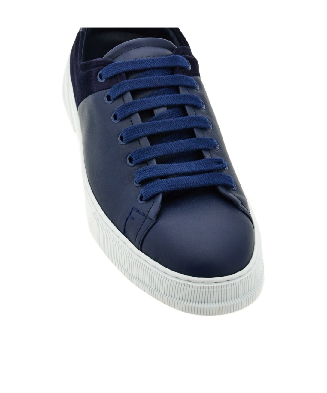 Ferragamo Lace-up Low-cut Sneakers In Midnight Blue