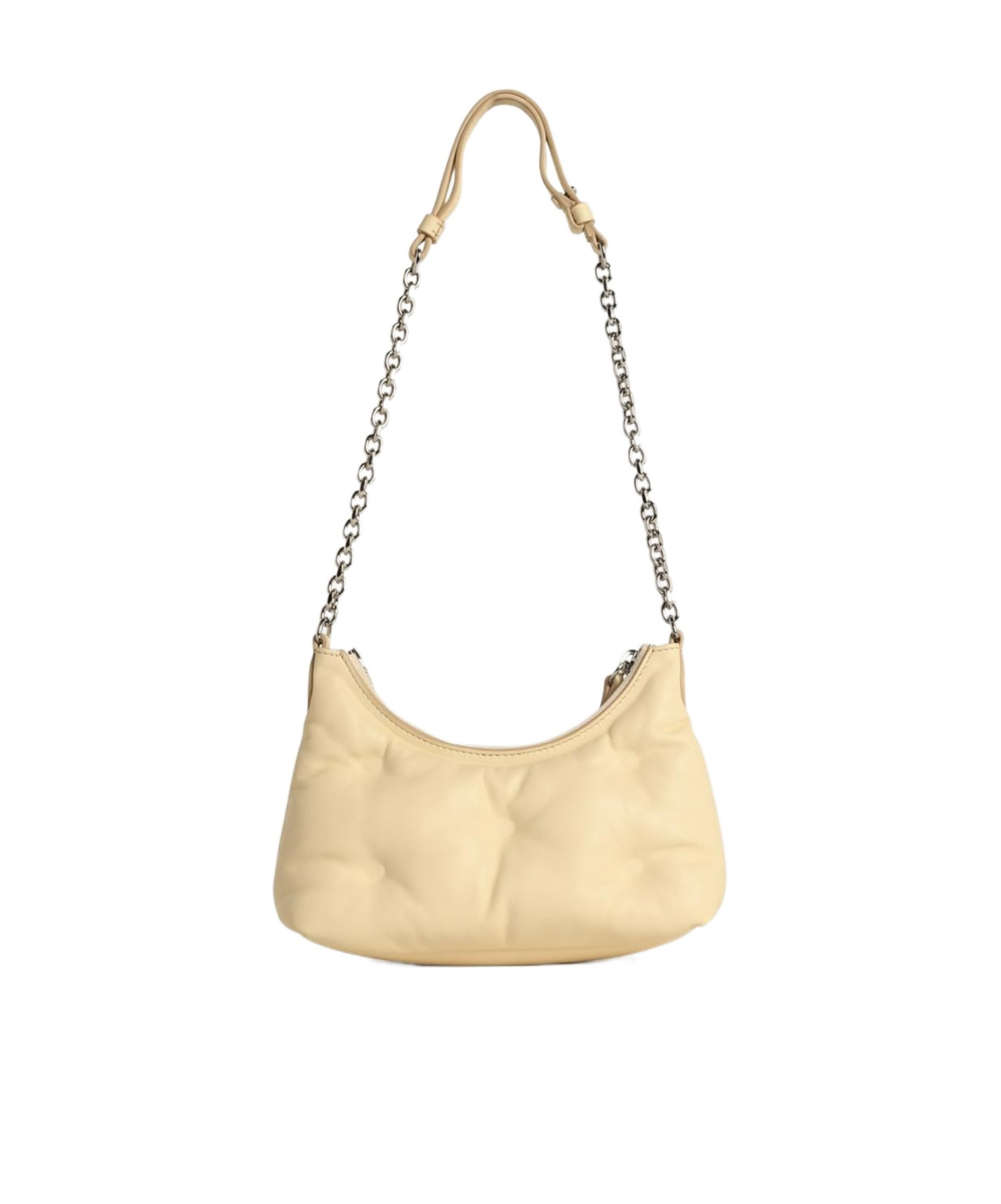 Maison Margiela Micro Hobo Shoulder Bag With Chain Strap In Nude