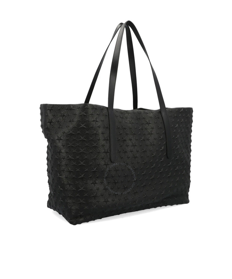Jimmy Choo Pimlico Star Applique Tote Bag In Black