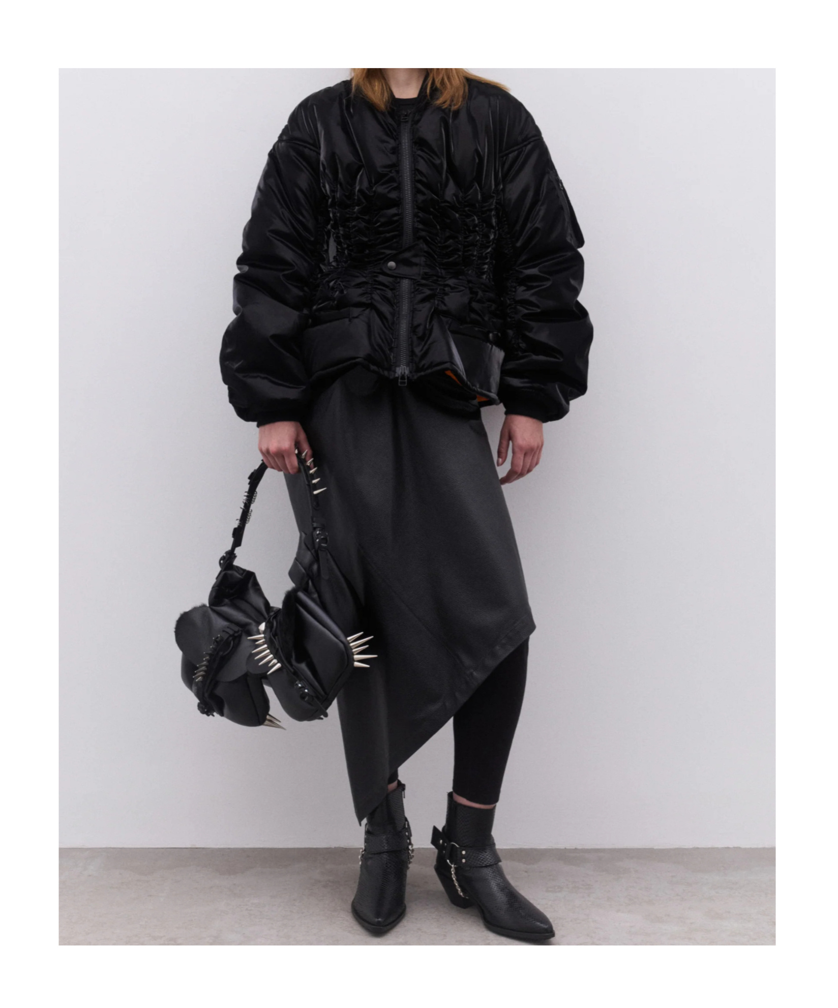 Junya Watanabe Rolled Sleeves Bomber Jacket In Black
