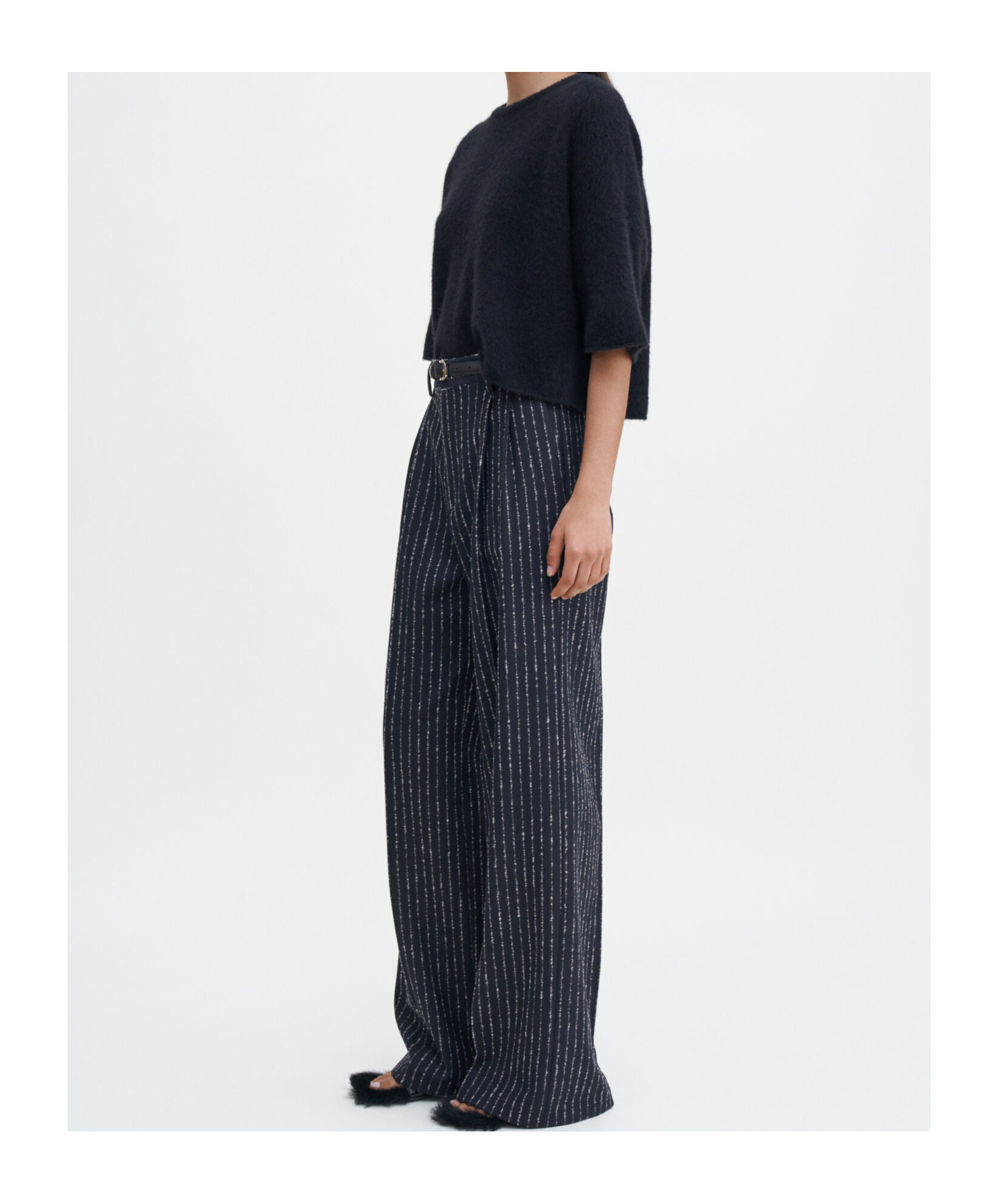 Filippa K Oversized Knitted Pullover In Black