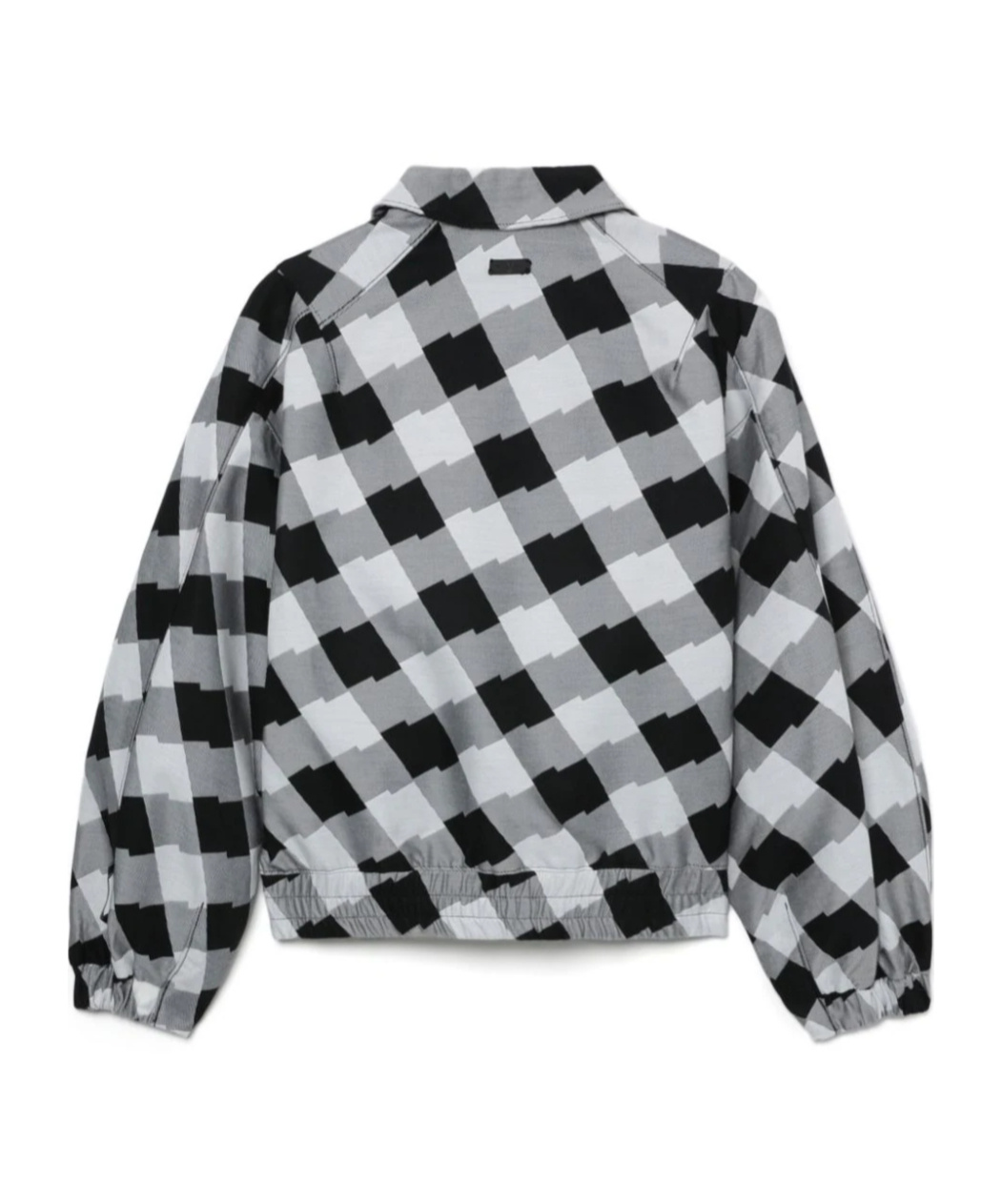 Ader Error Check Zipper Casual Jacket In Gray