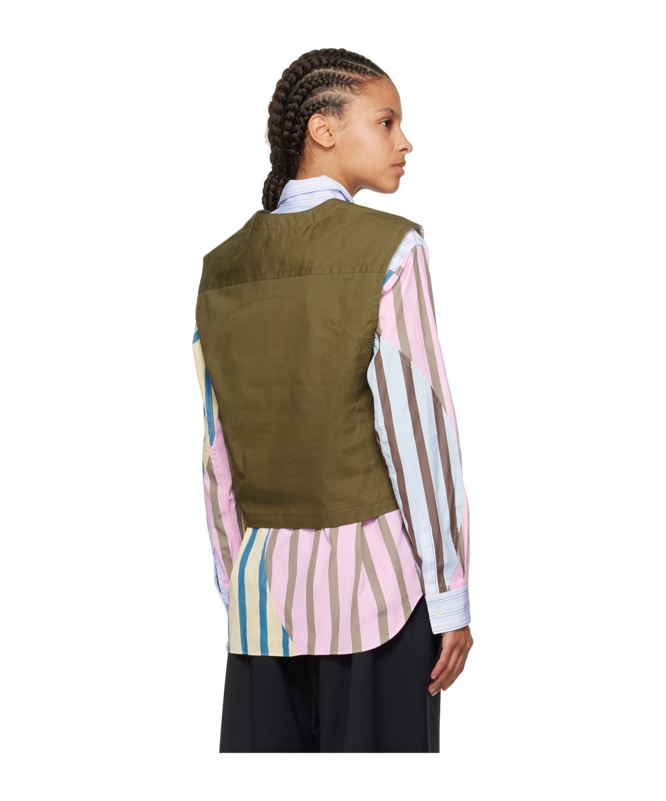 COMME DES GARÇONS V-NECK HOLLOW DESIGN VEST