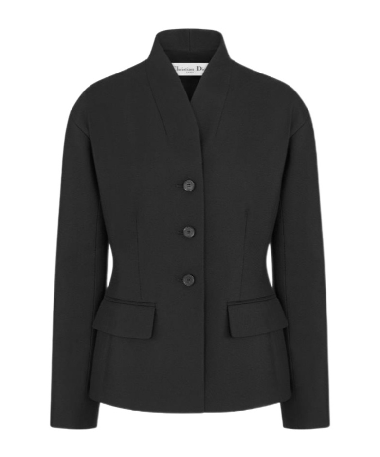 Dior Jacket Tailored Flap Pockets In Black