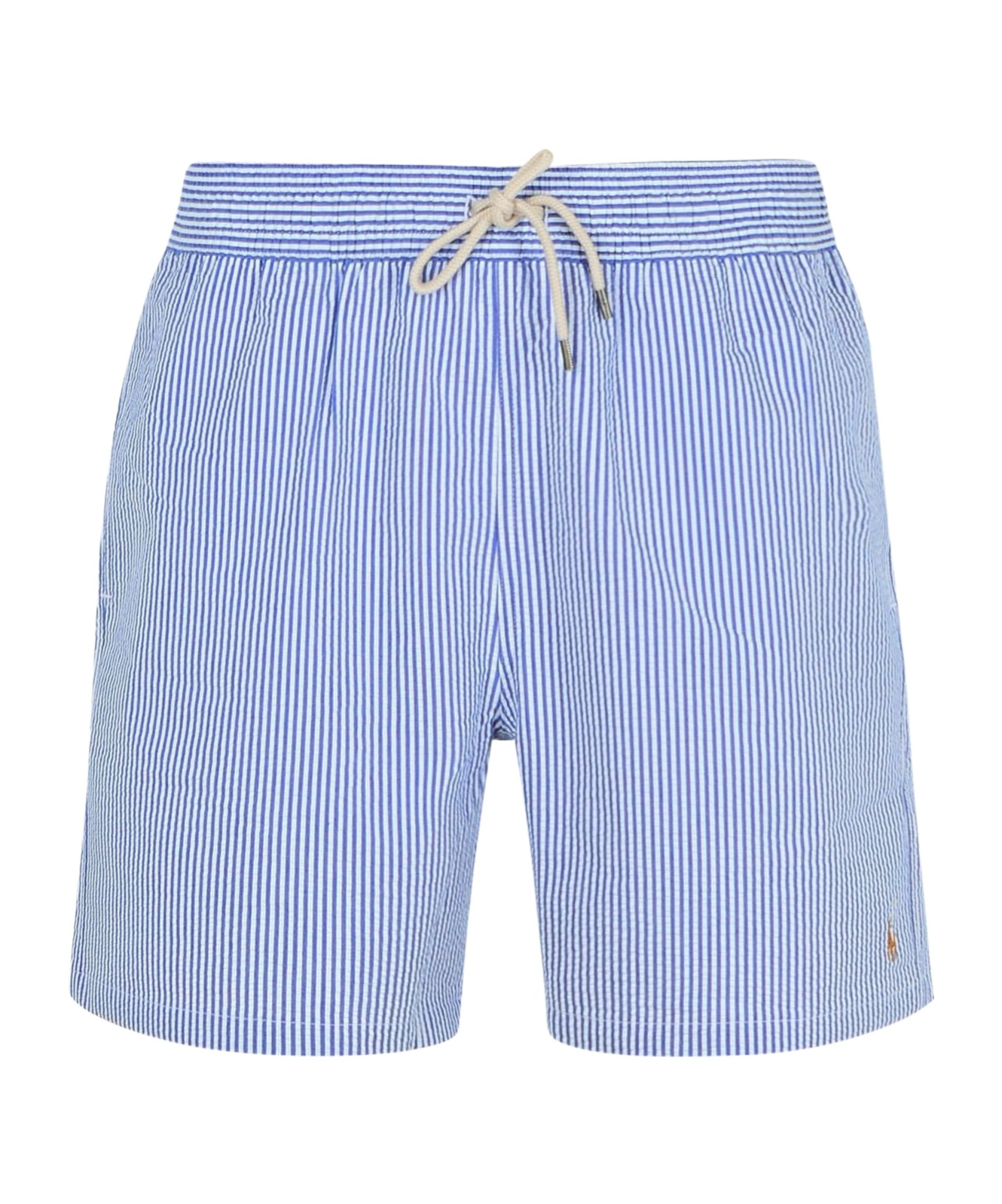 Polo Ralph Lauren Traveler Seersucker Swim Trunks In Blue