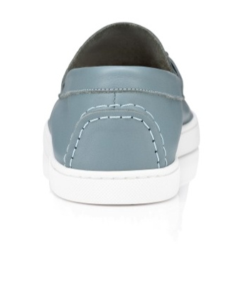 Christian Louboutin Boat Round Toe Loafers With Metallic Detail In Gray