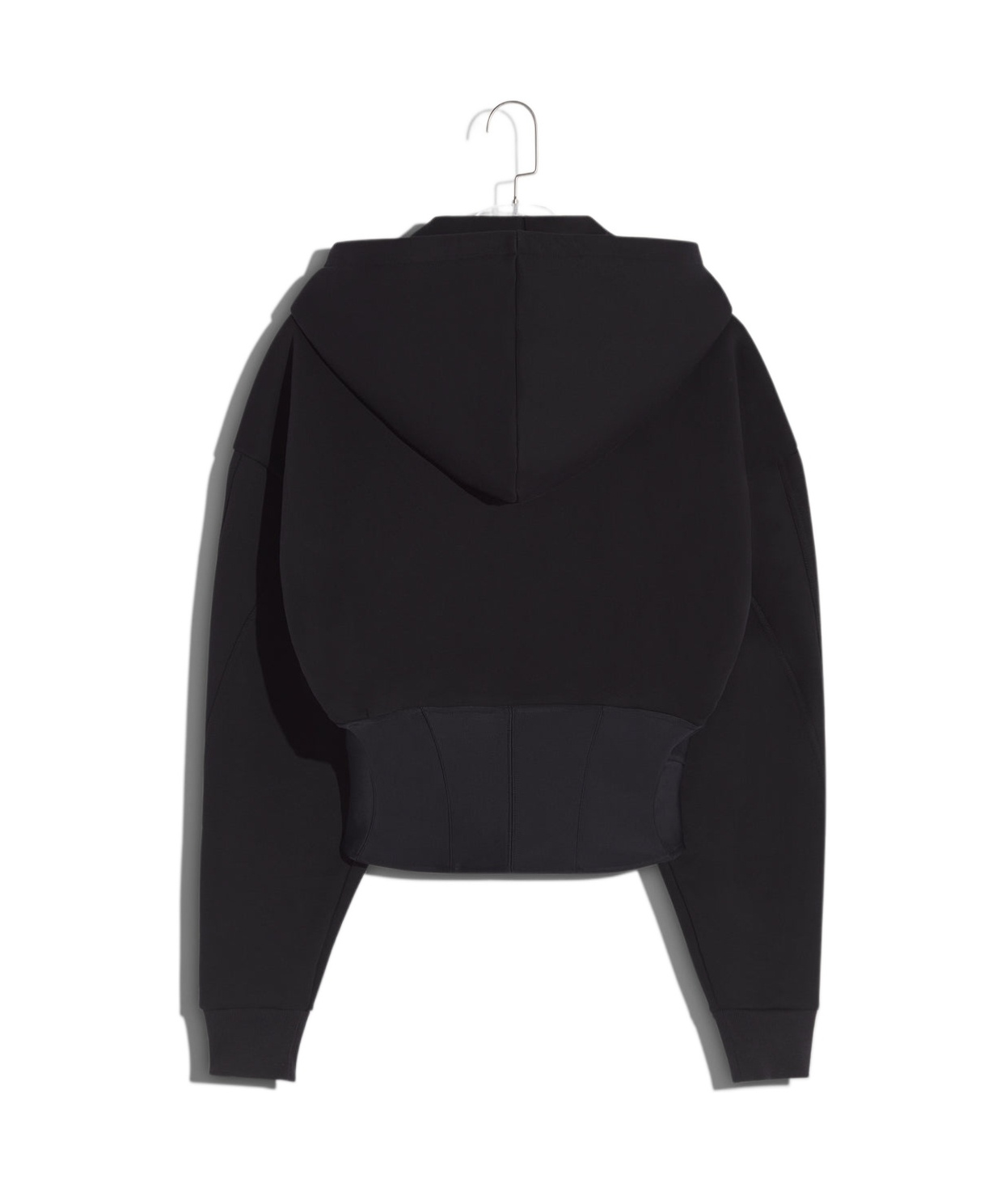 Mugler Black Laced Corset Track Jacket In Black