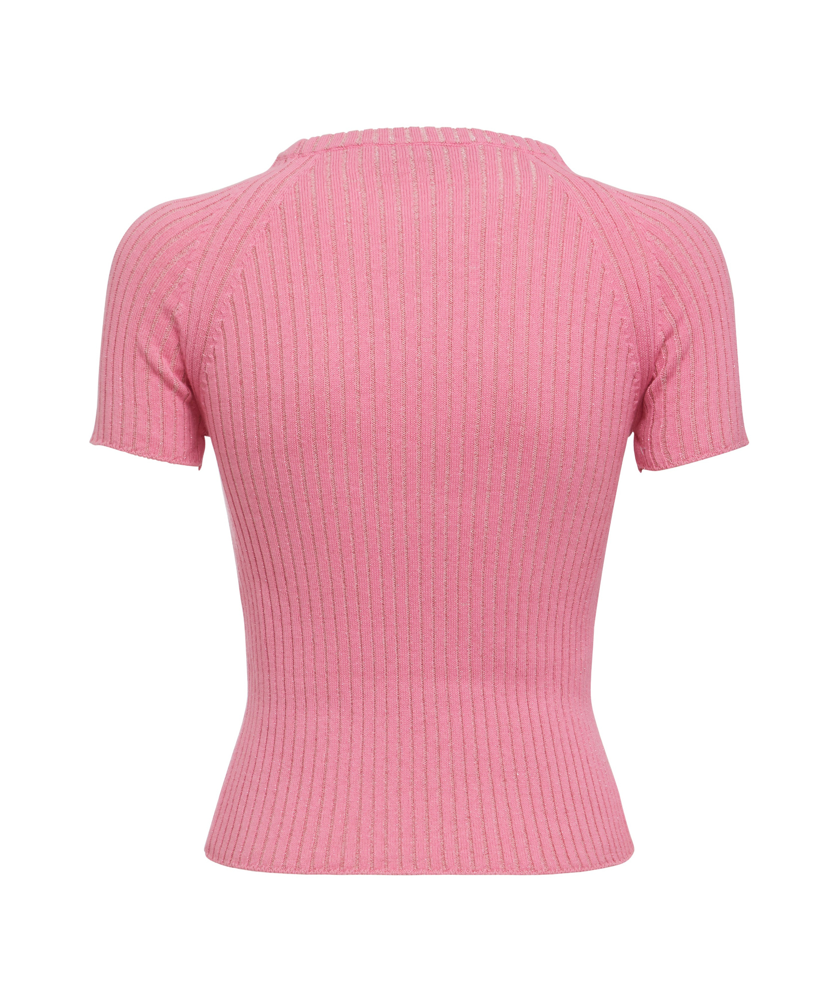 Cormio Floral Embroidered Crewneck Top In Pink