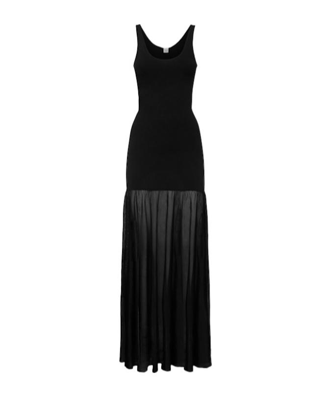 Totême Pleated Knit Evening Gown