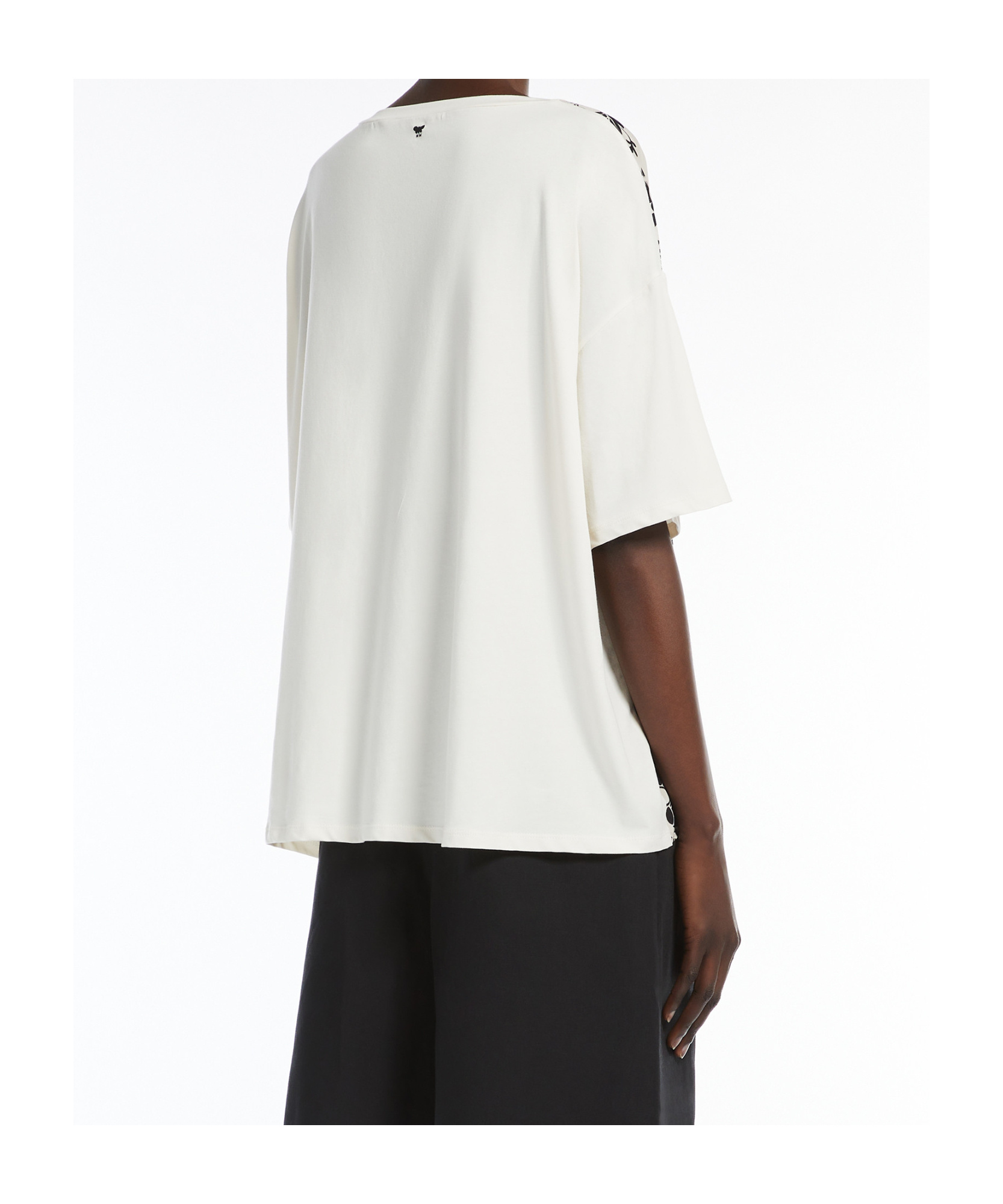 Weekend Max Mara Printed Silk And Jersey T-shirt In White