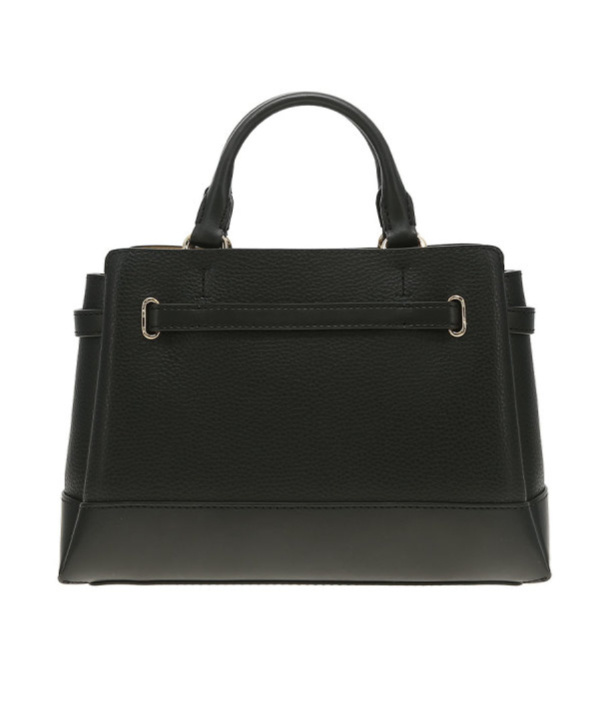 Michael Kors Black Leather Hamilton Legacy Micro Belted Crossbody In Black